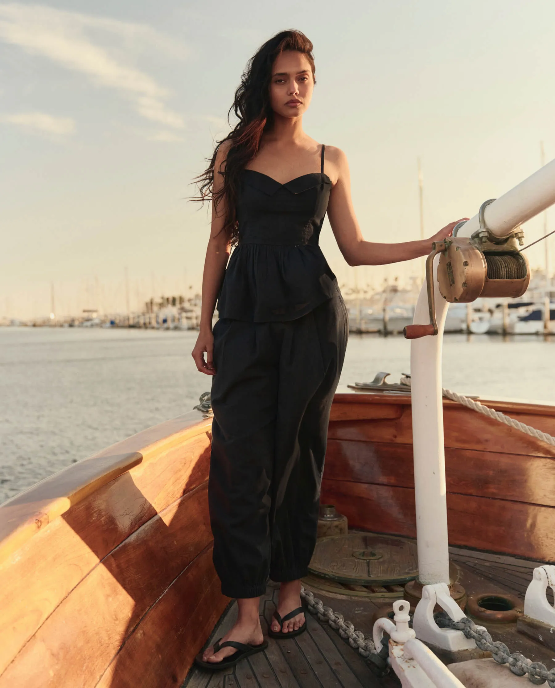 The Textured Verse Top. -- Black sold by THE GREAT. product image thumbnail 5
