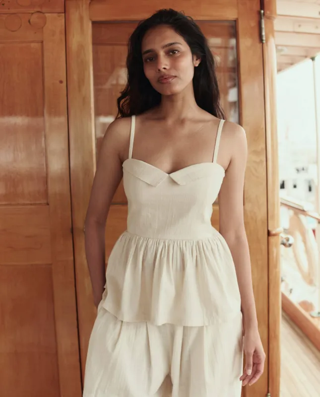 The Textured Verse Top. -- Natural made by THE GREAT.