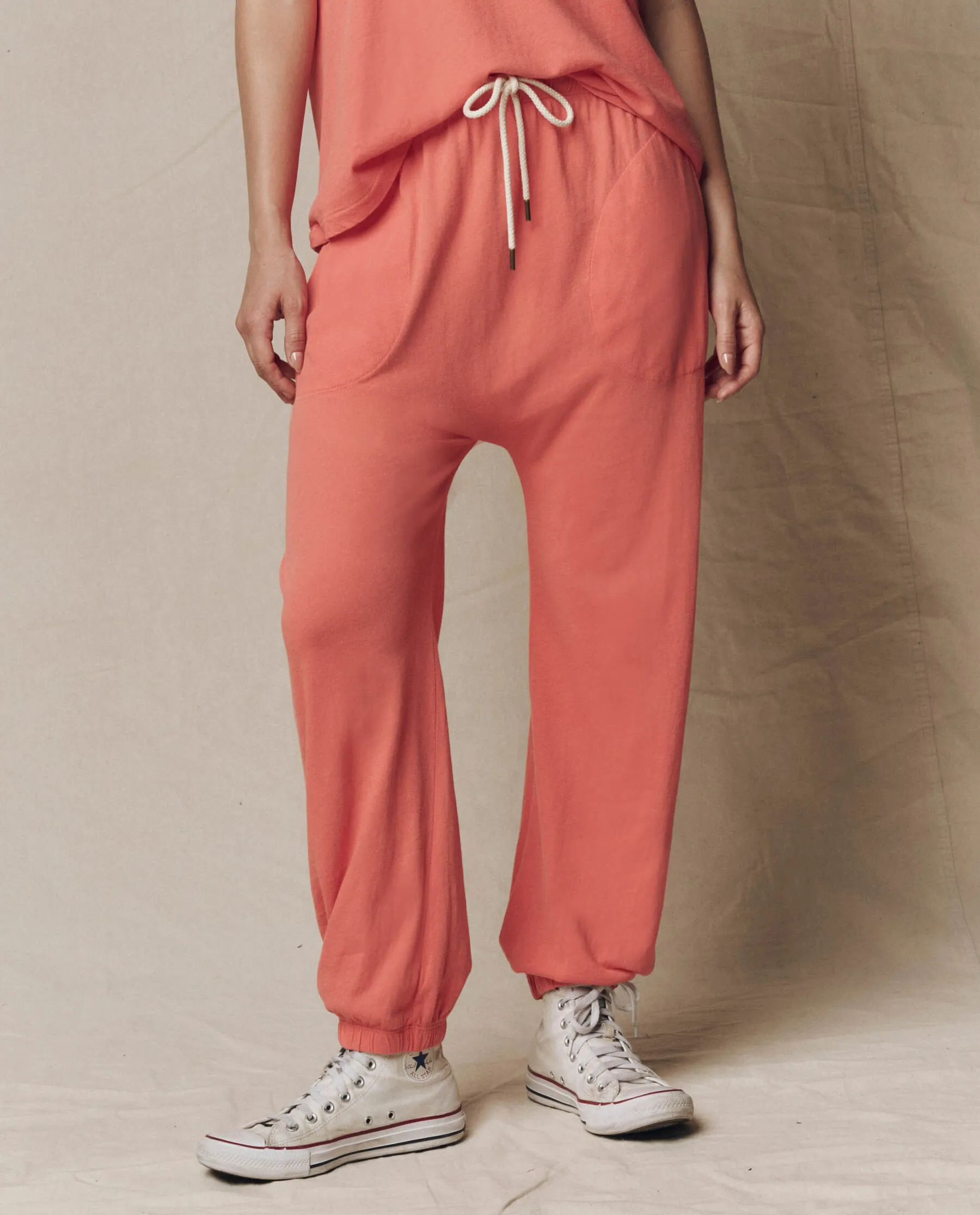 The Jersey Jogger Pant. -- Guava sold by THE GREAT. product image thumbnail 3