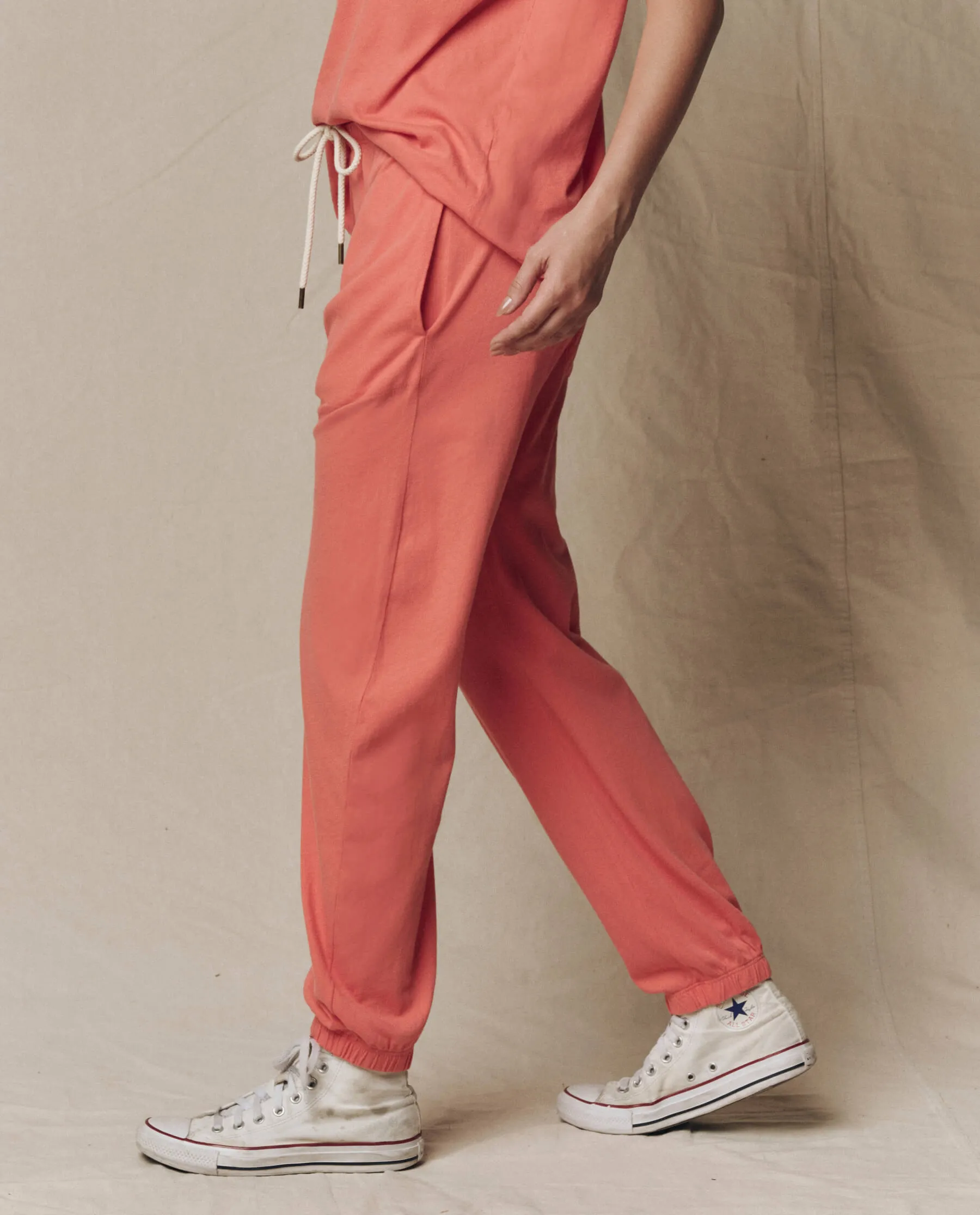 The Jersey Jogger Pant. -- Guava sold by THE GREAT. product image thumbnail 4
