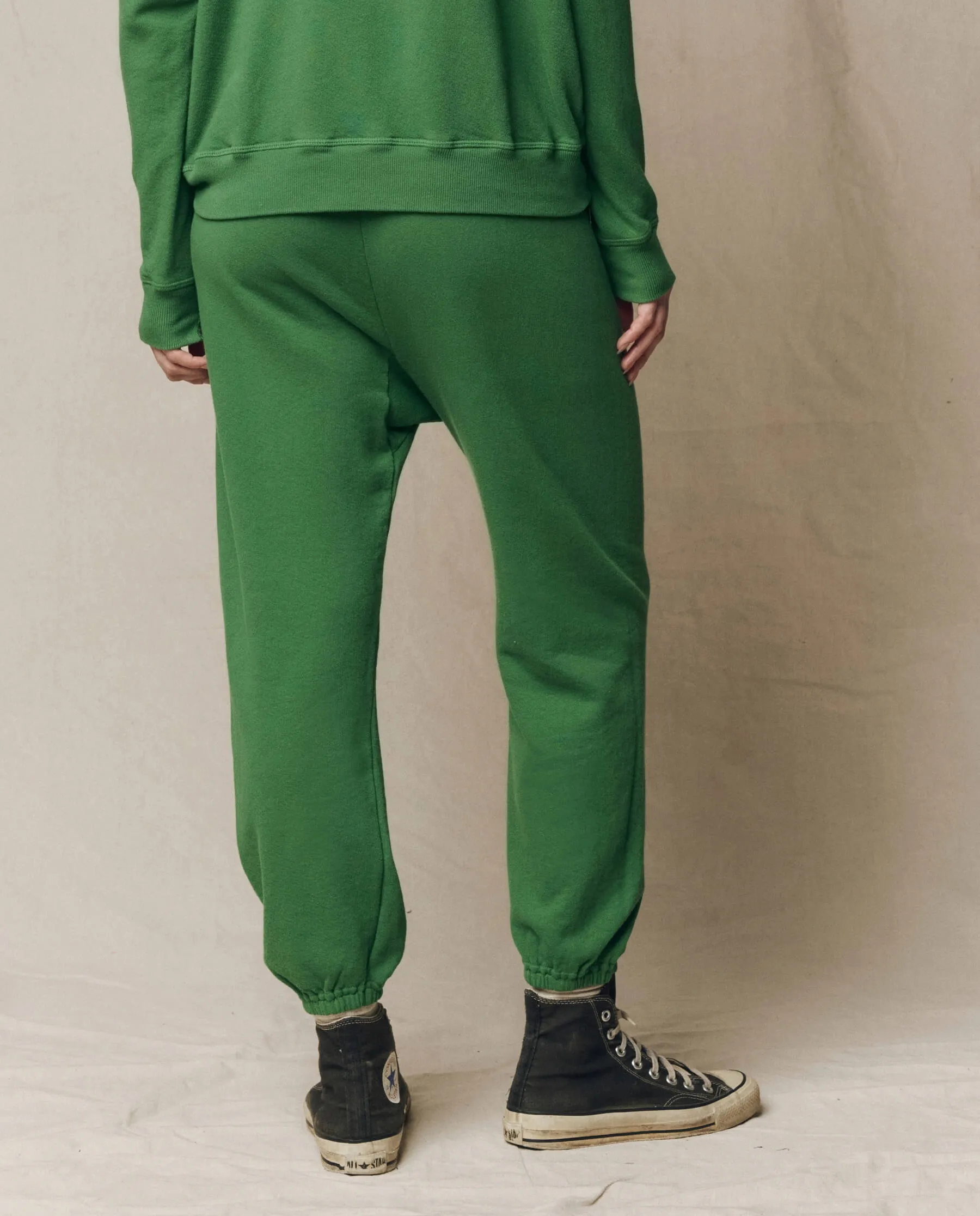 The Stadium Sweatpant. Solid -- Fennel sold by THE GREAT. product image thumbnail 4