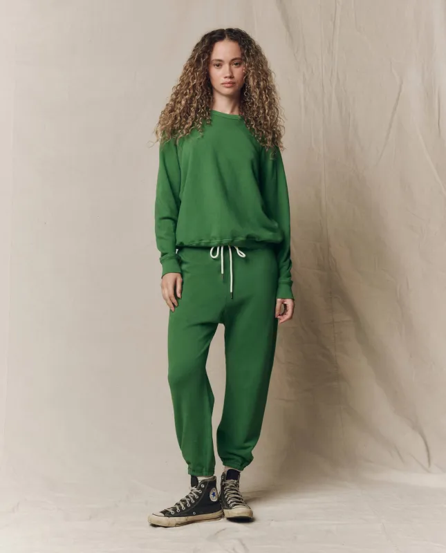 The Stadium Sweatpant. Solid -- Fennel made by THE GREAT.