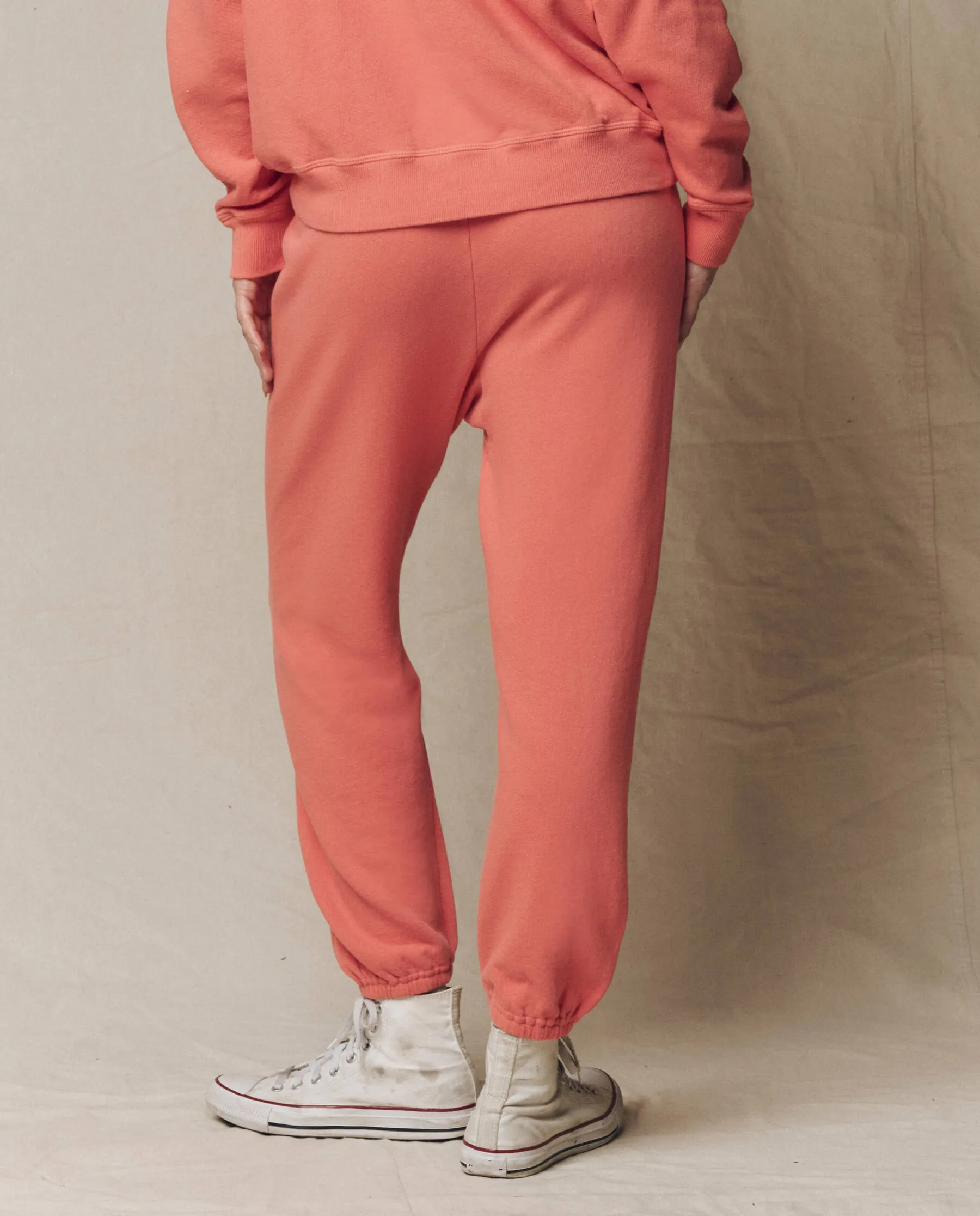 The Stadium Sweatpant. Solid -- Guava sold by THE GREAT. product image thumbnail 4