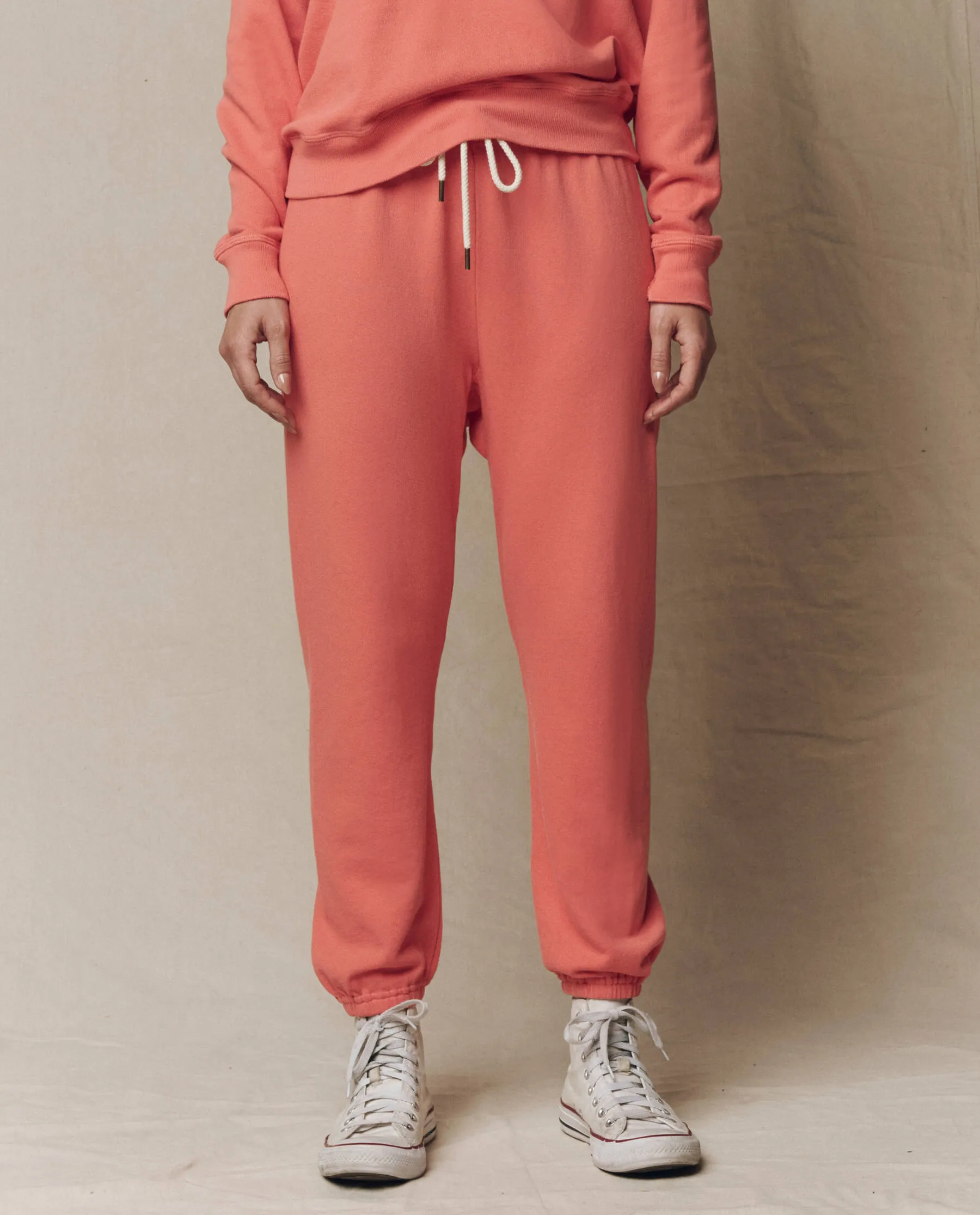 The Stadium Sweatpant. Solid -- Guava sold by THE GREAT. product image thumbnail 5