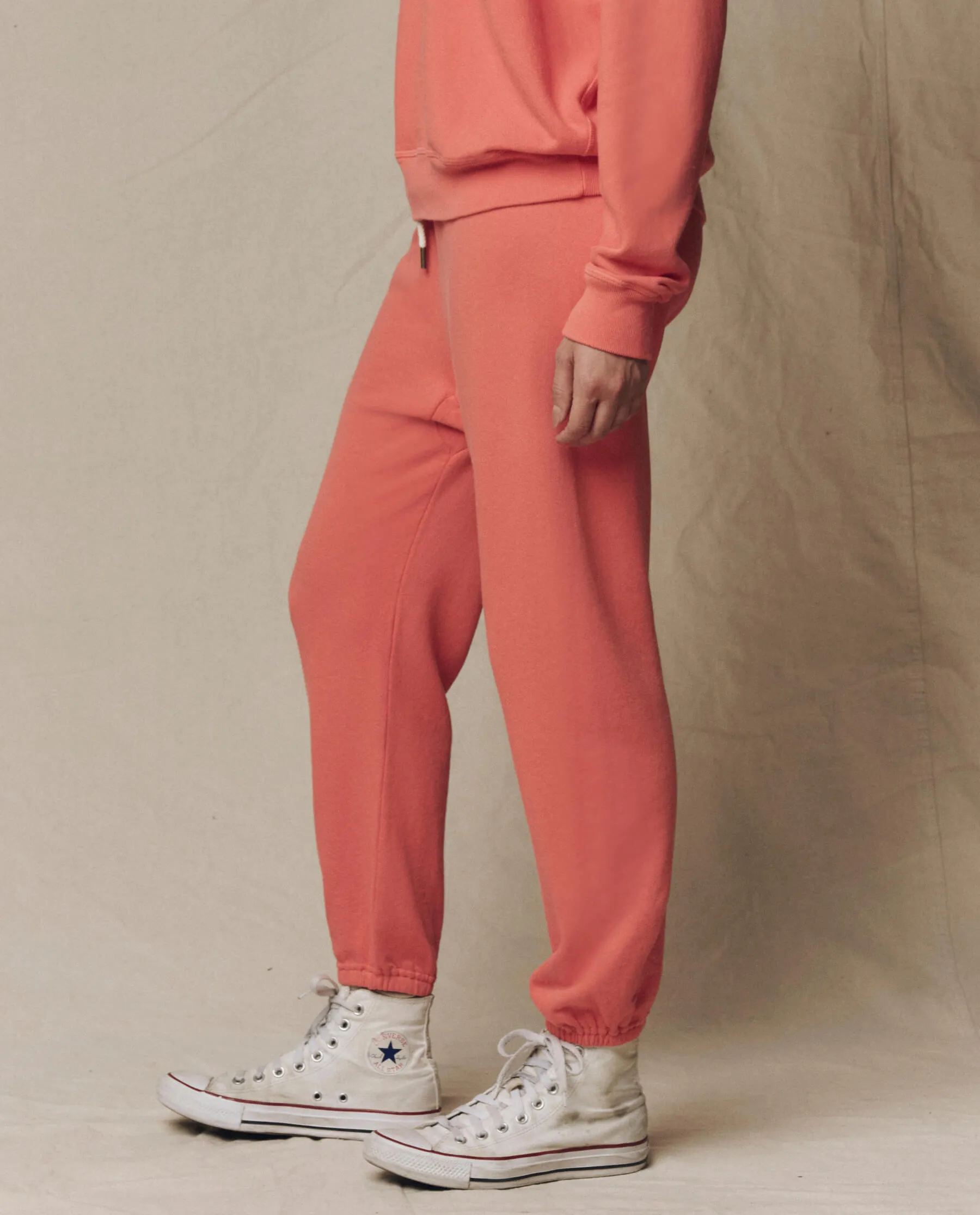 The Stadium Sweatpant. Solid -- Guava sold by THE GREAT. product image thumbnail 3