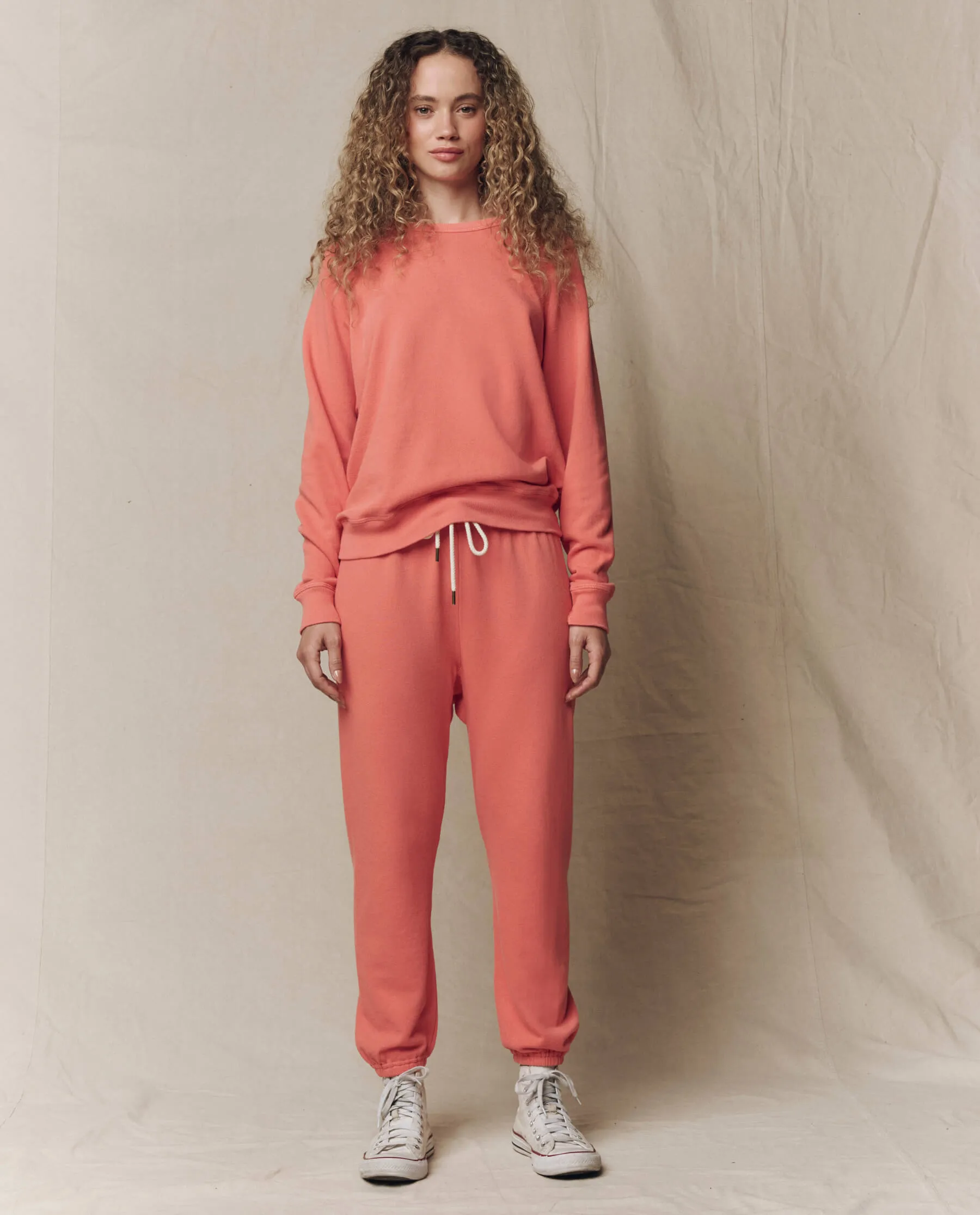 The Stadium Sweatpant. Solid -- Guava sold by THE GREAT. product image thumbnail 2