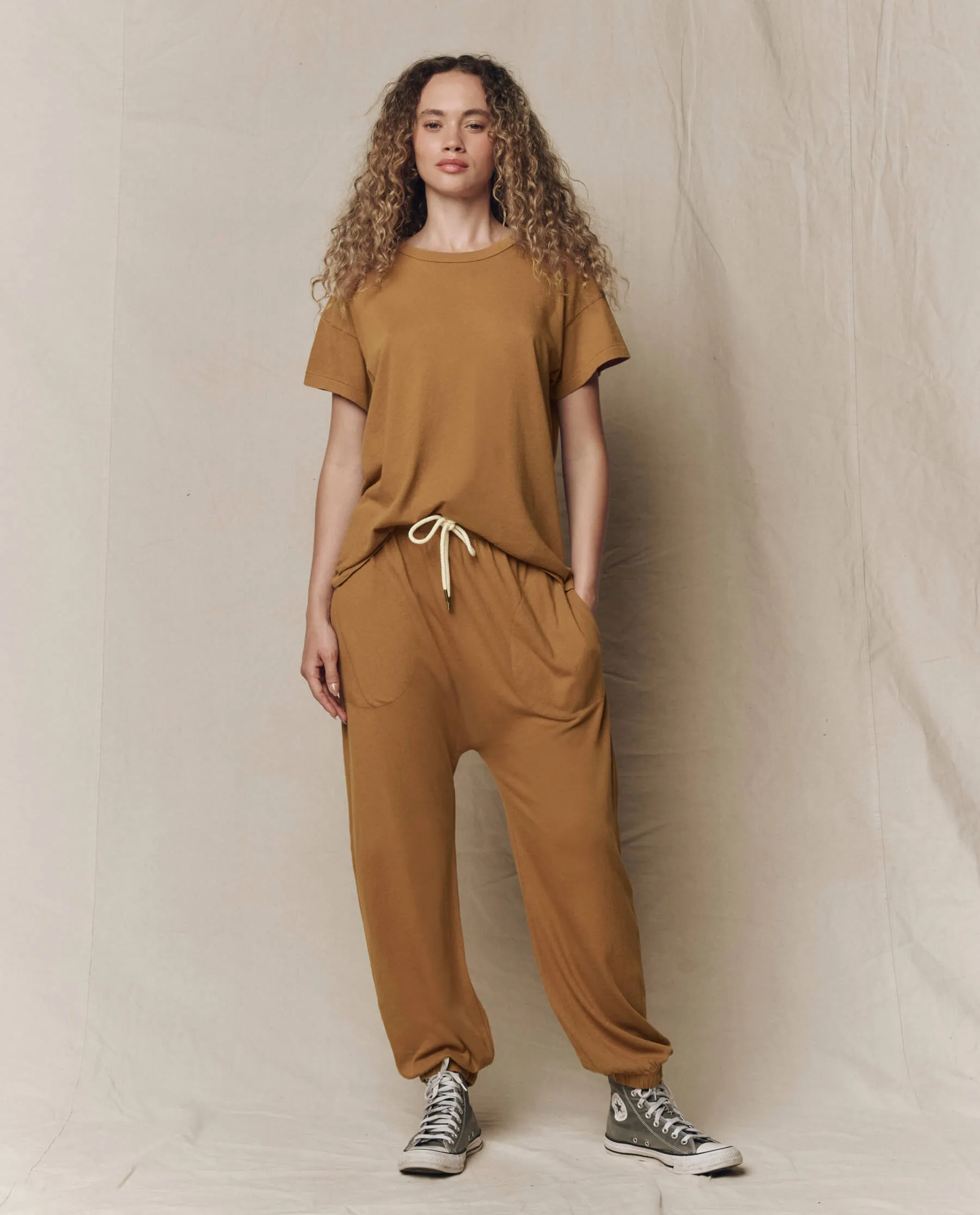 The Boxy Crew. Solid -- Cork sold by THE GREAT. product image thumbnail 5
