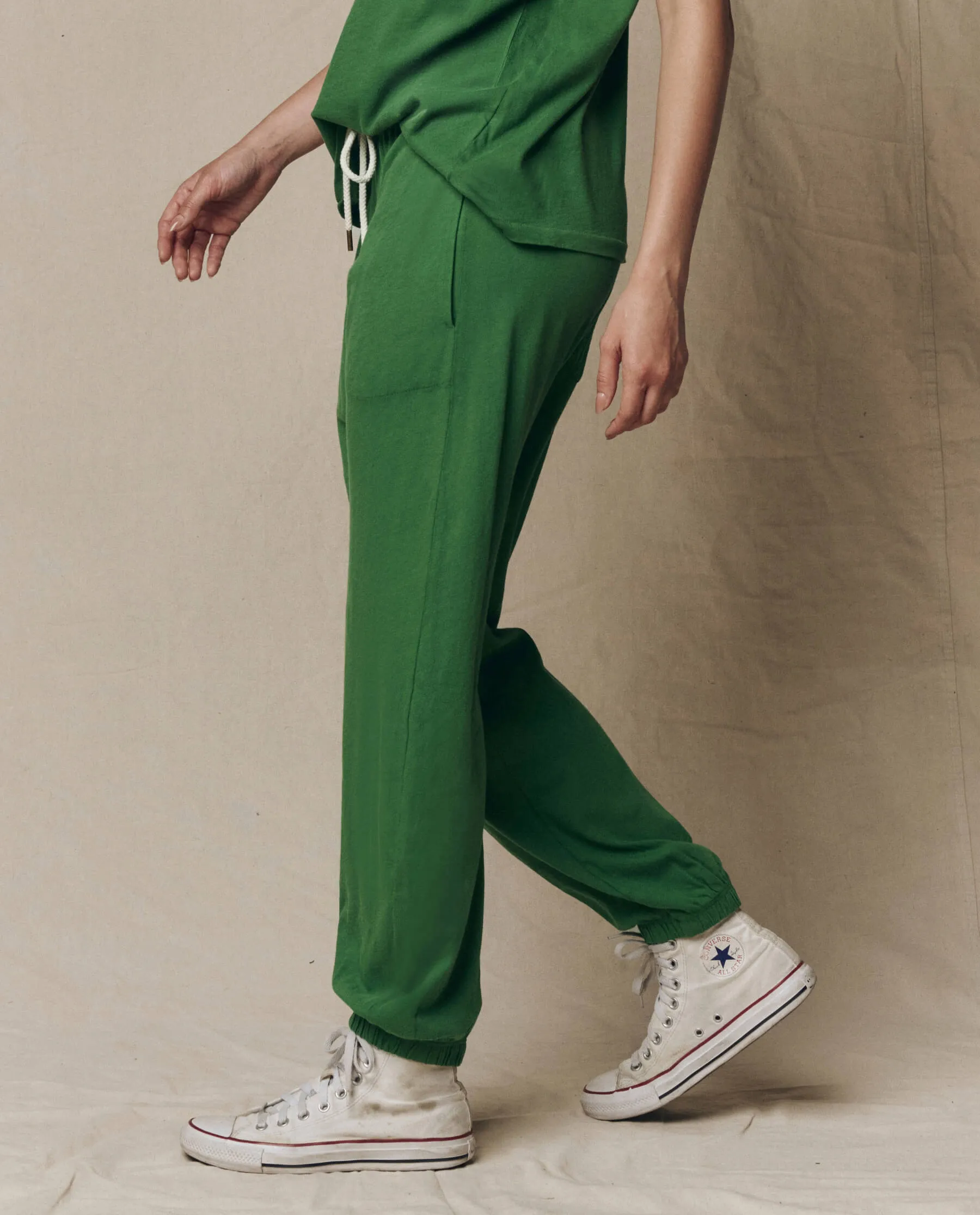 The Jersey Jogger Pant. -- Fennel sold by THE GREAT. product image thumbnail 2