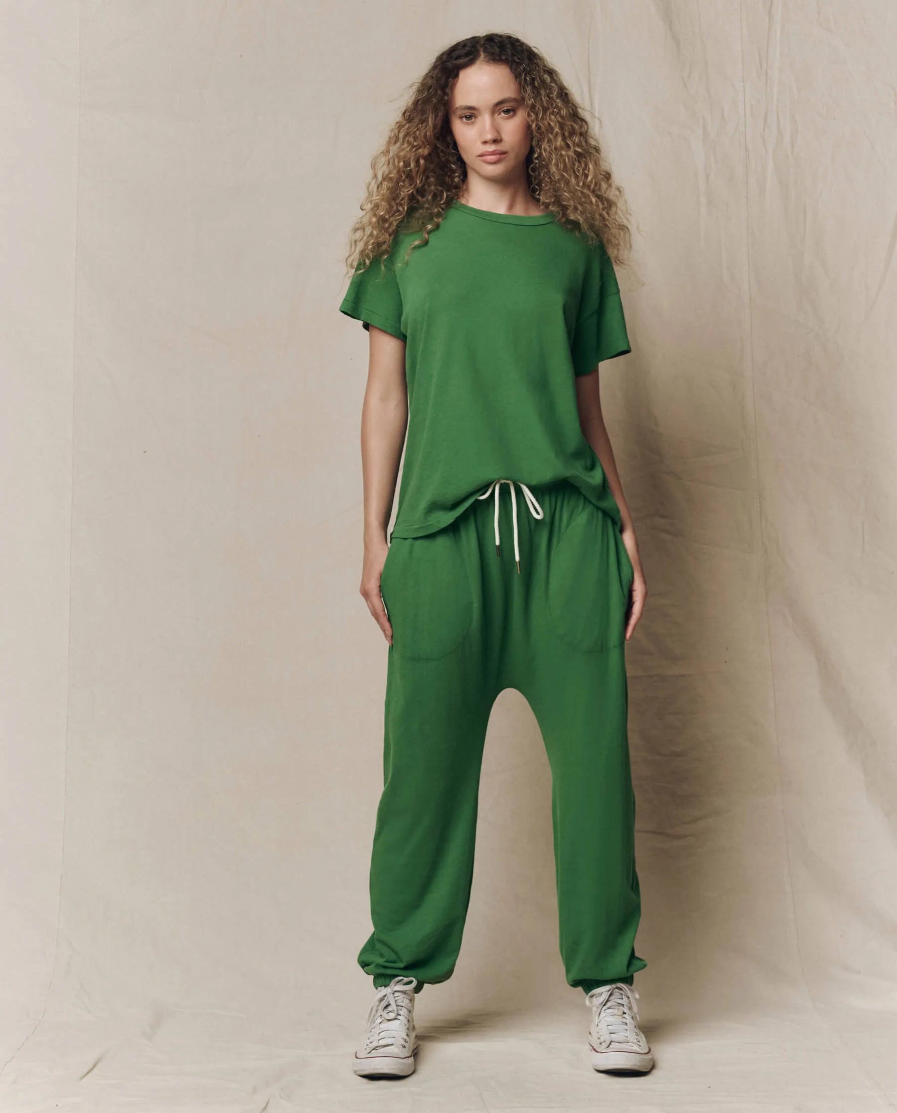The Jersey Jogger Pant. -- Fennel sold by THE GREAT. product image thumbnail 5