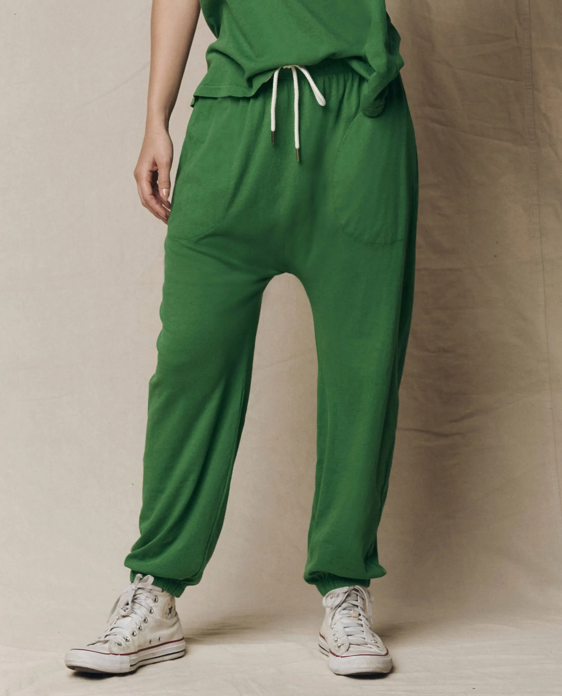 The Jersey Jogger Pant. -- Fennel sold by THE GREAT. product image thumbnail 4