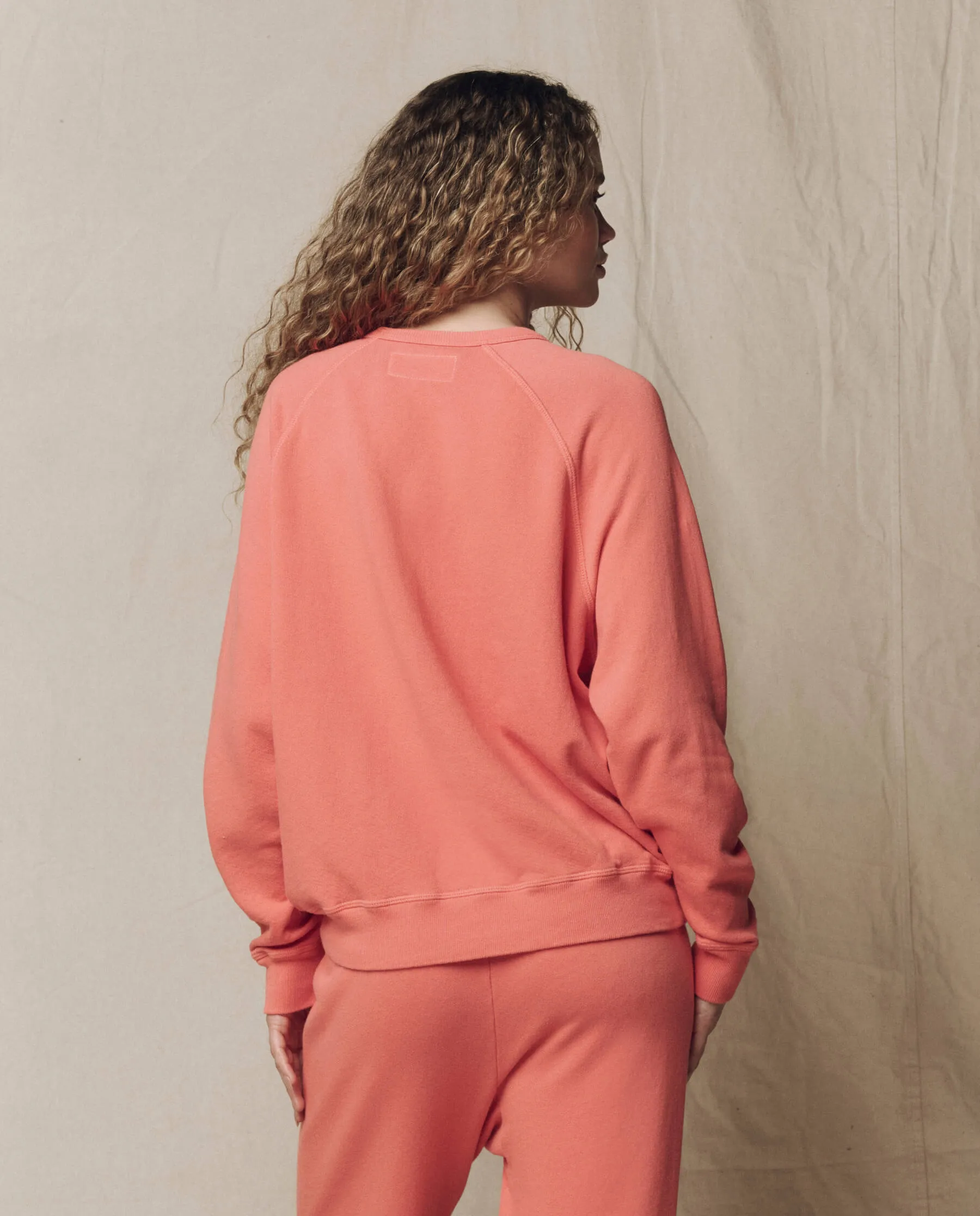 The College Sweatshirt. Solid -- Guava sold by THE GREAT. product image thumbnail 5