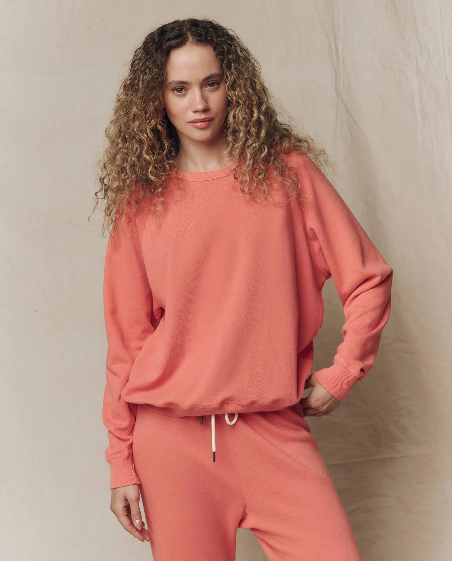 The College Sweatshirt. Solid -- Guava sold by THE GREAT. product image thumbnail 2