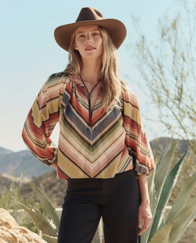 The Seamed Bodega Top. -- Davenport Stripe made by THE GREAT.