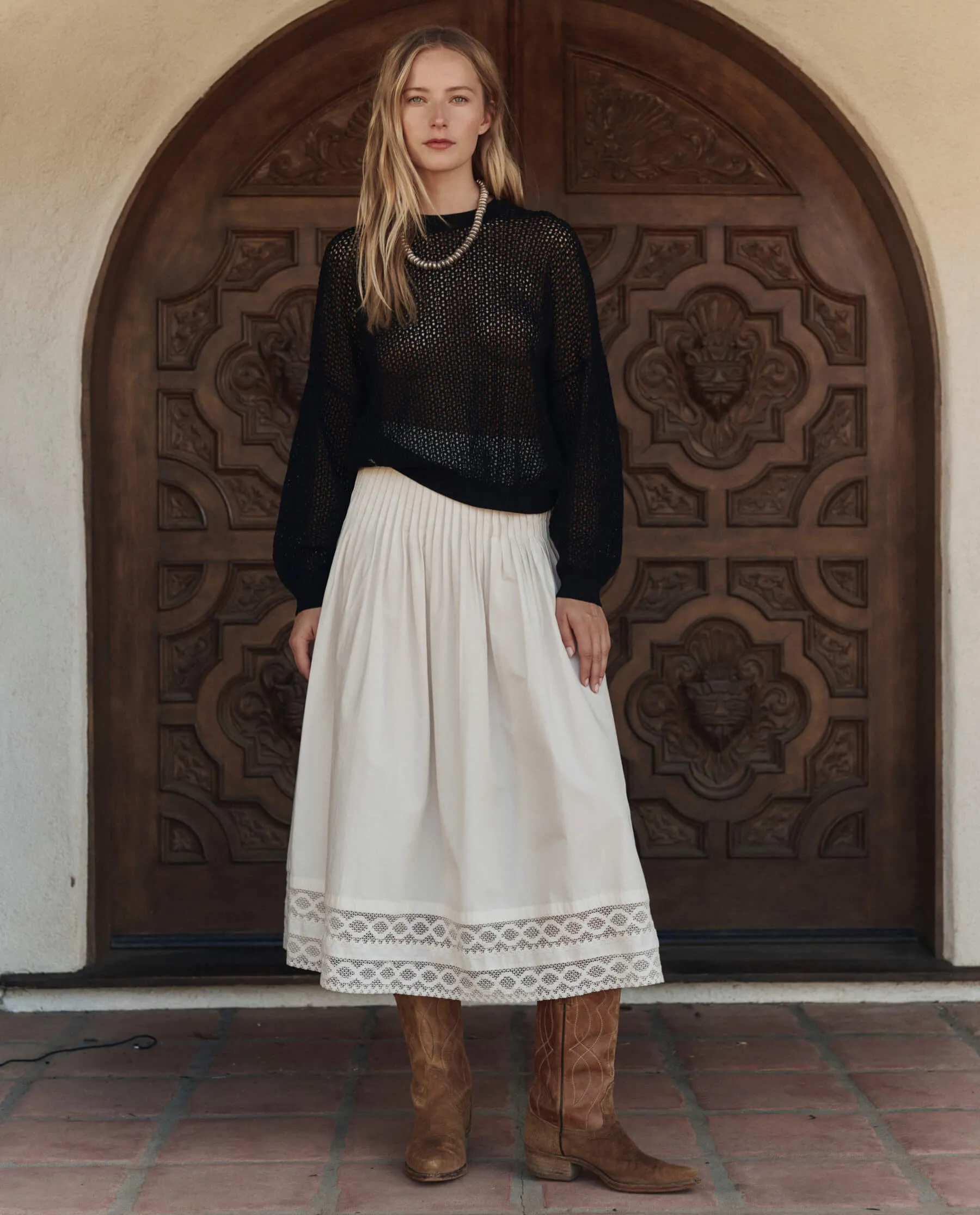 The Crochet Pullover. -- Black sold by THE GREAT. product image thumbnail 2