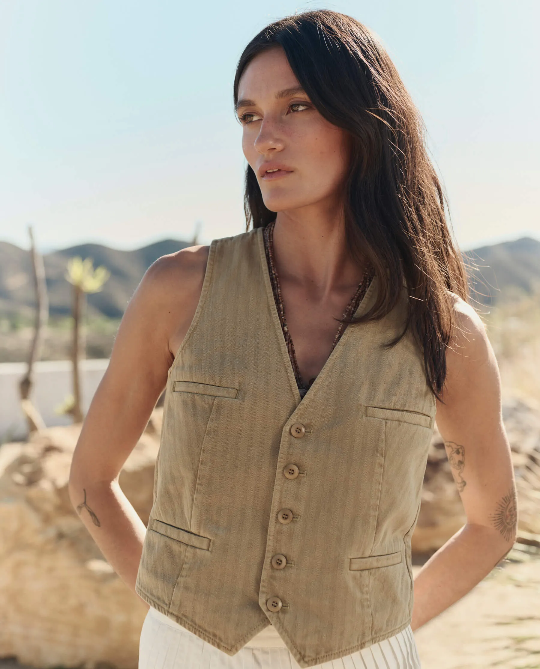 The Suit Vest. -- Golden Sand sold by THE GREAT.