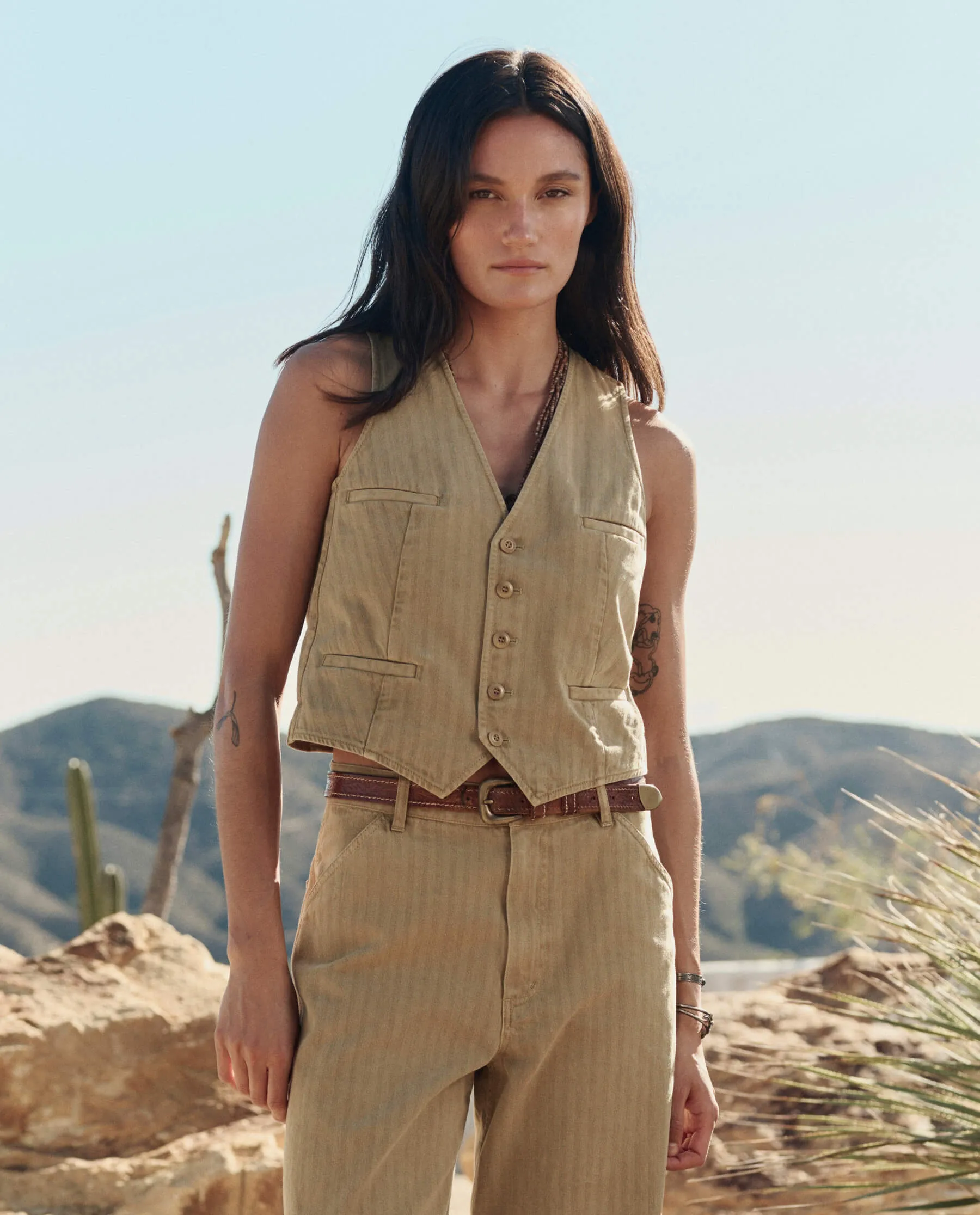 The Suit Vest. -- Golden Sand sold by THE GREAT. product image thumbnail 2