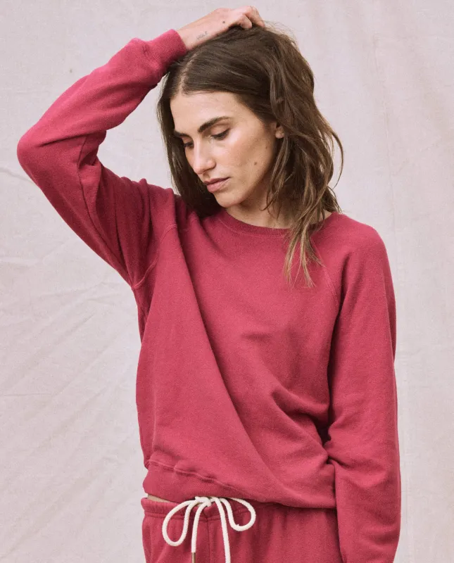 The Shrunken Sweatshirt. Solid -- Sweet Plum made by THE GREAT.