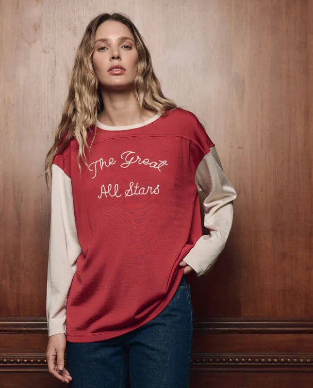 The Collectors Sport Tee. -- True Red With Cream made by THE GREAT.