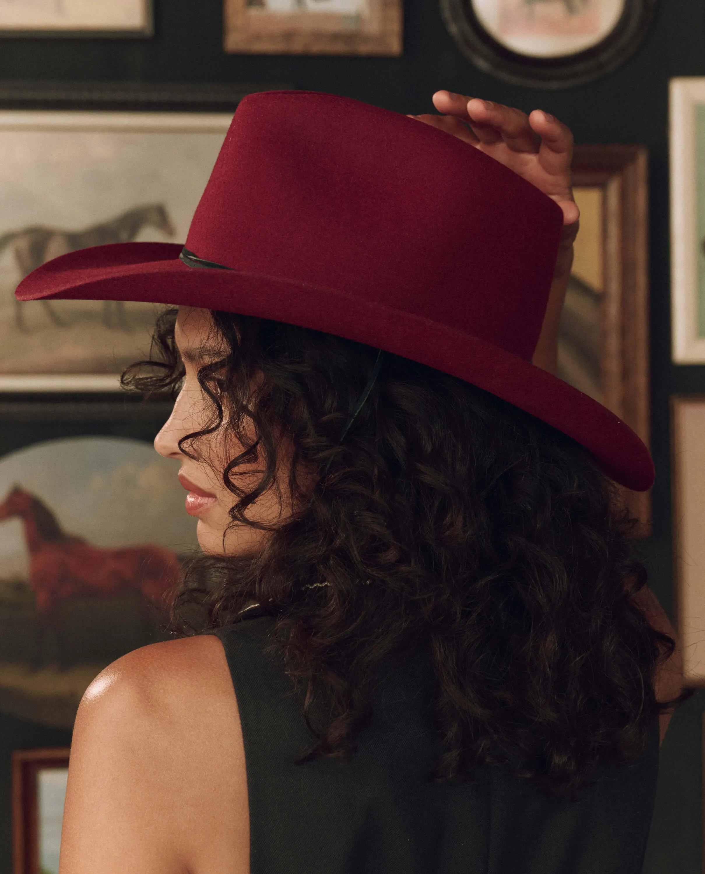 Stetson & THE GREAT. The Ridge Hat. -- Maroon sold by THE GREAT. product image thumbnail 4