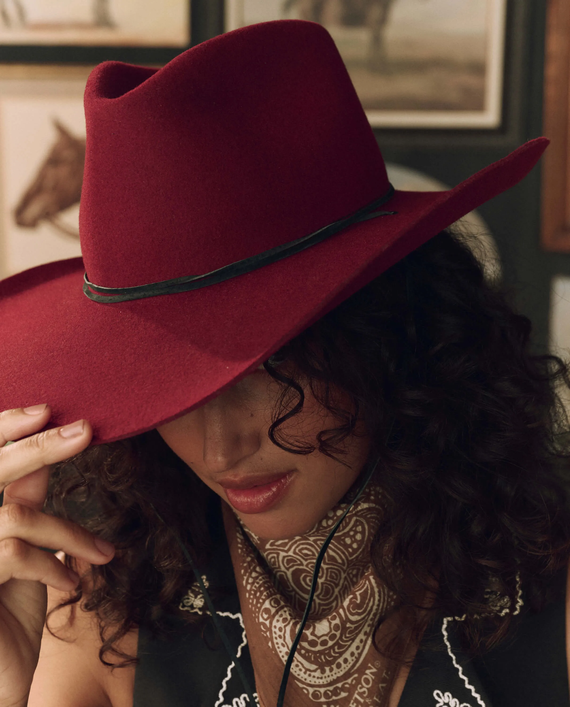 Stetson & THE GREAT. The Ridge Hat. -- Maroon sold by THE GREAT. product image thumbnail 3