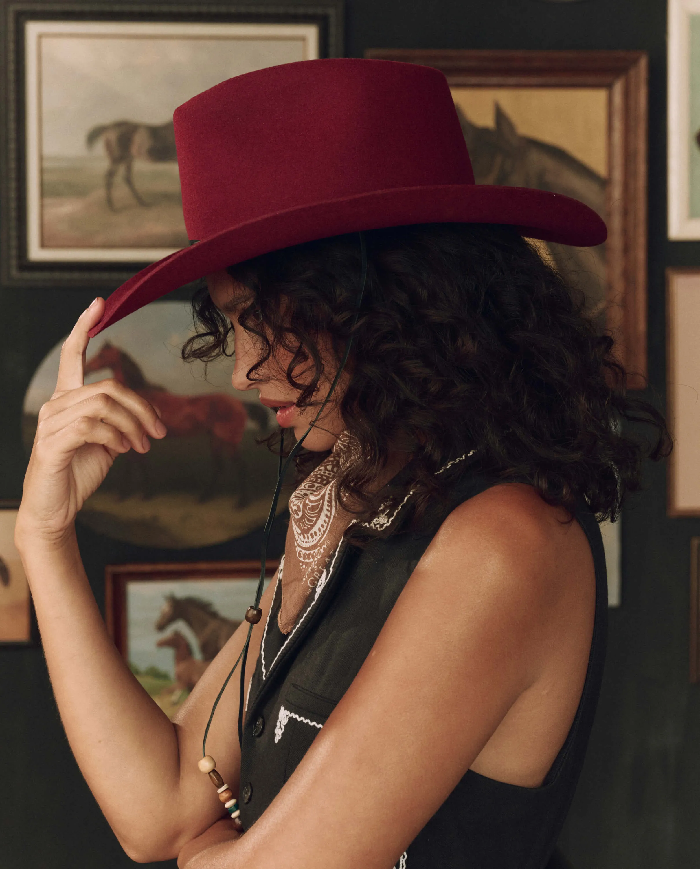 Stetson & THE GREAT. The Ridge Hat. -- Maroon sold by THE GREAT.