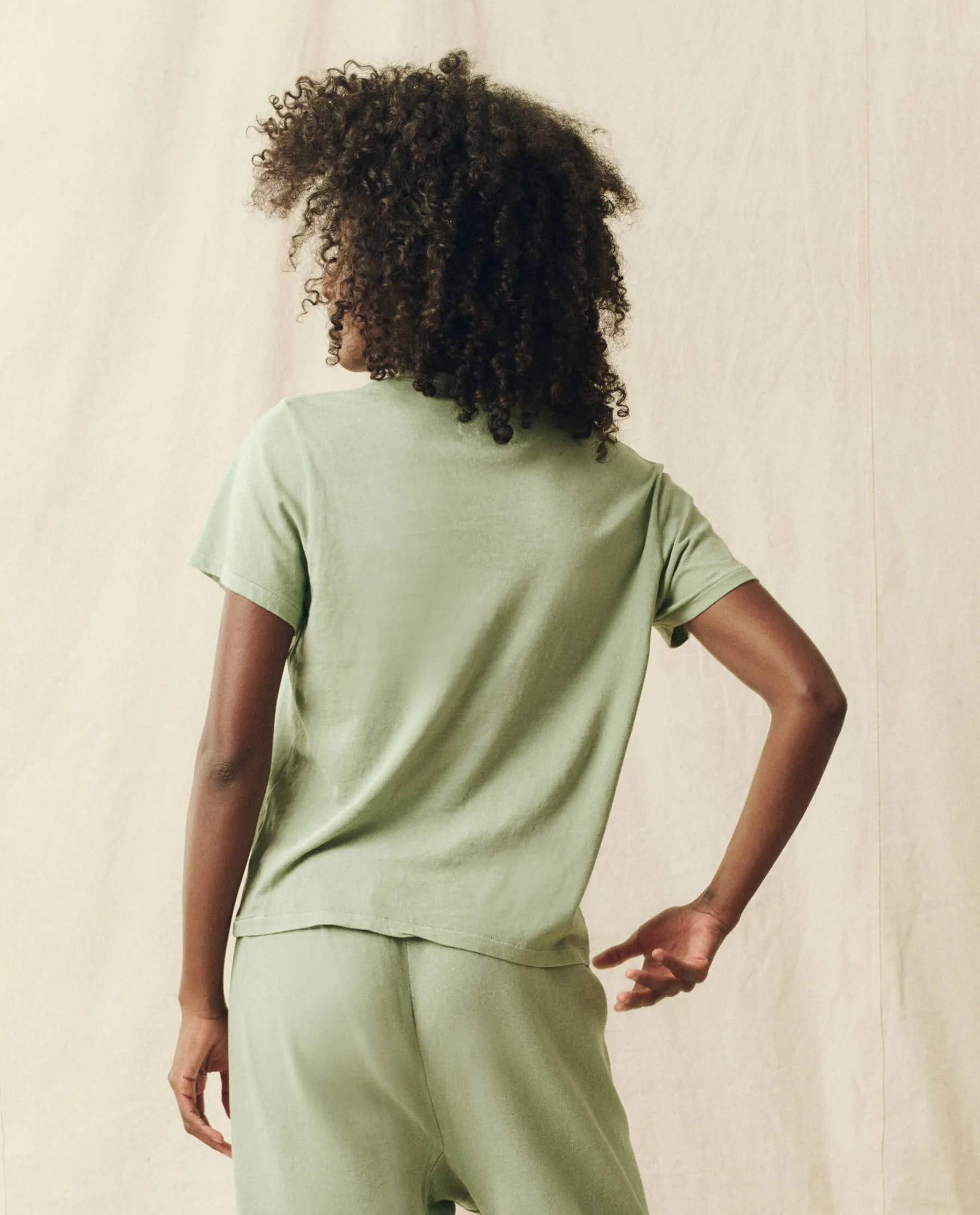 The Little Tee. Solid -- Pistachio sold by THE GREAT. product image thumbnail 5