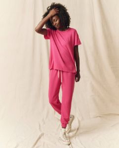 The Boxy Crew. Solid -- Fuchsia sold by THE GREAT.
