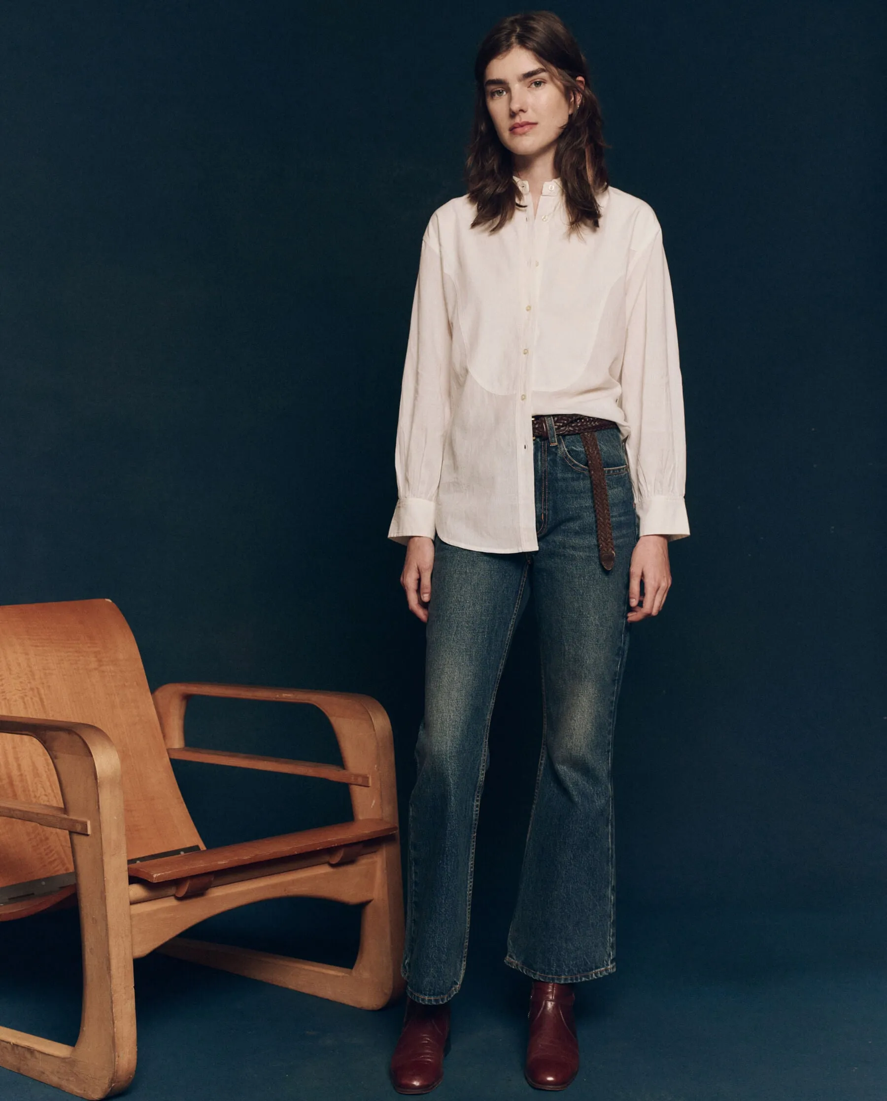 The Cowboy Tux Top. -- White sold by THE GREAT. product image thumbnail 3