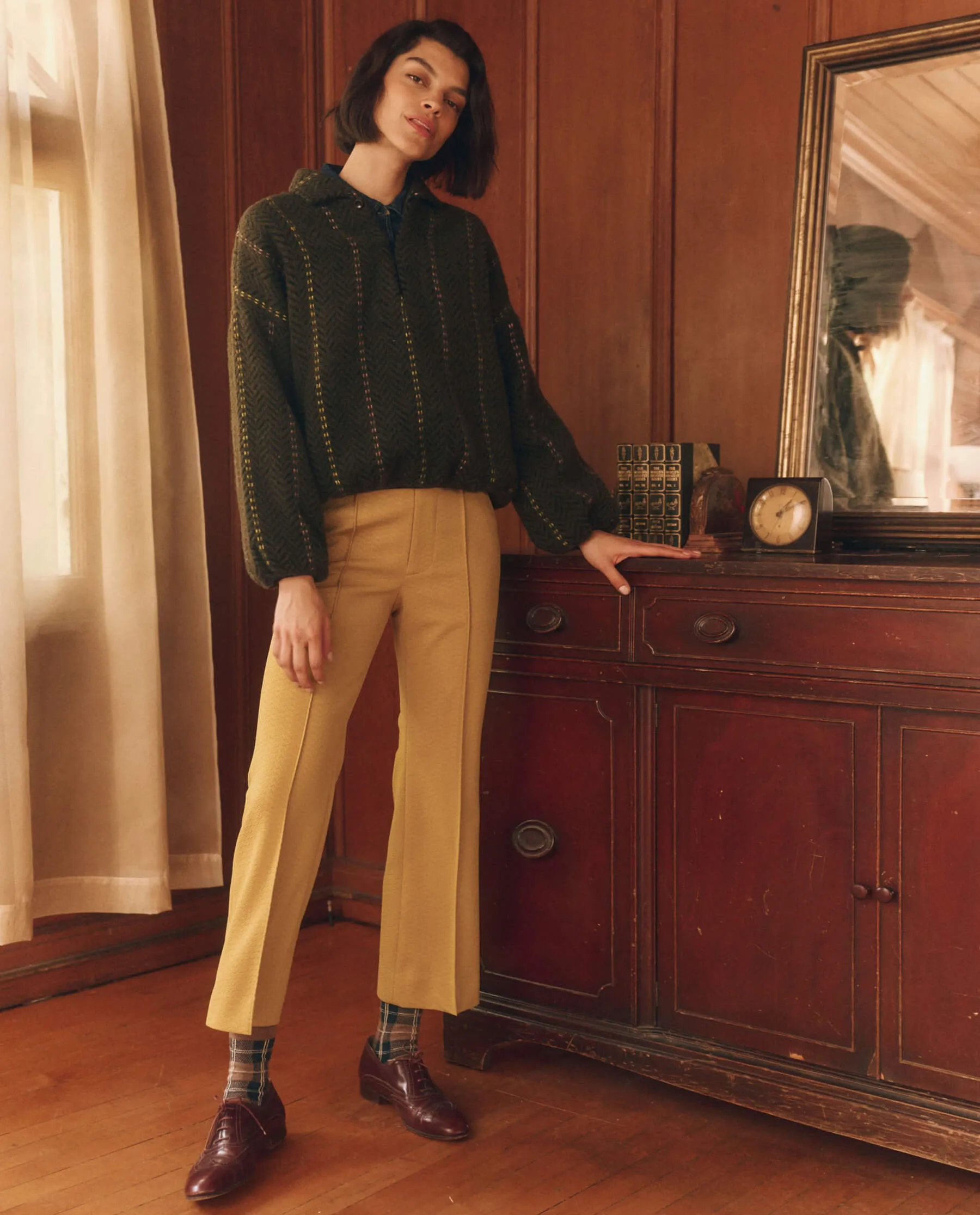 The Outlander Pullover. -- Moss Creek Chevron Stripe sold by THE GREAT. product image thumbnail 3