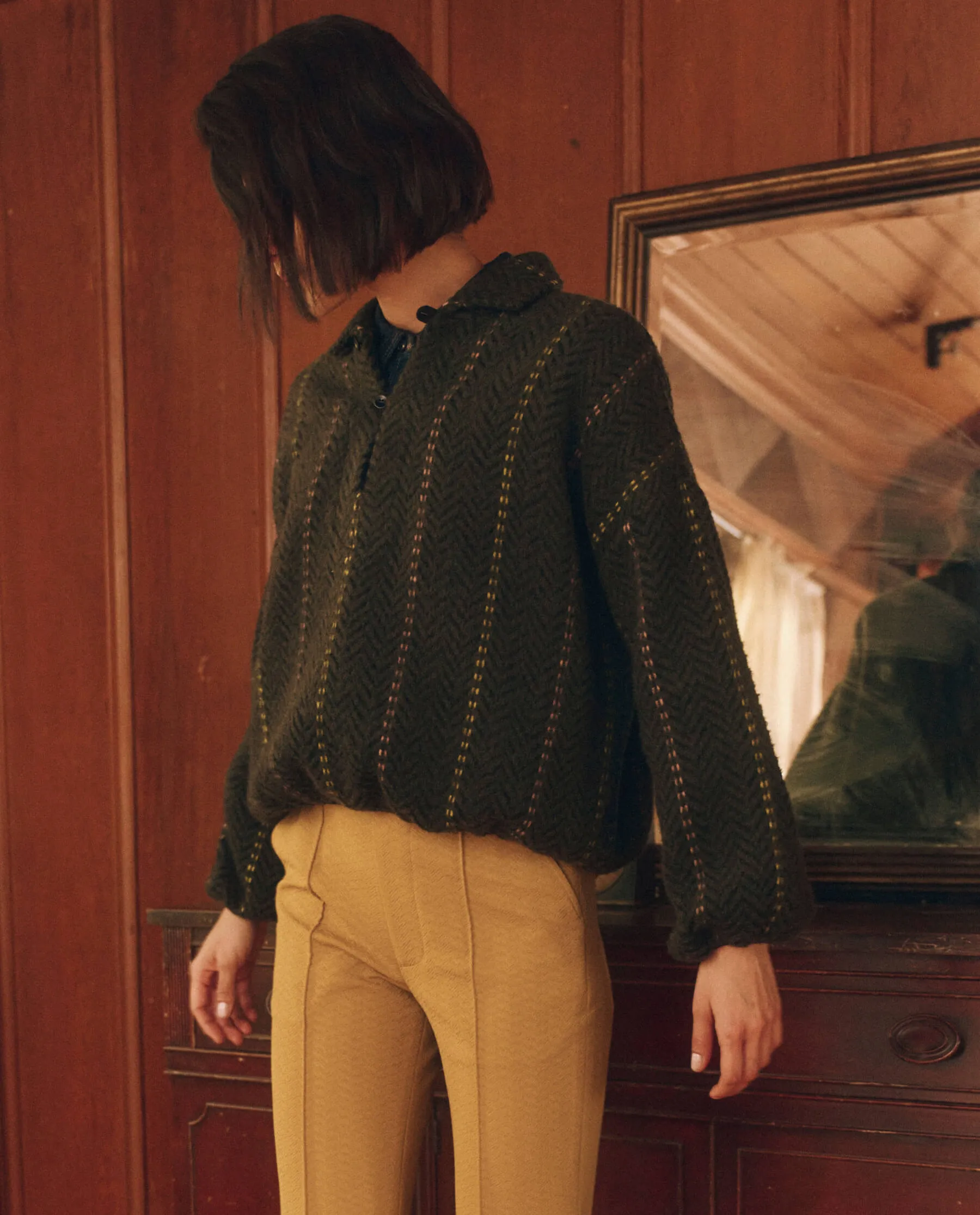 The Outlander Pullover. -- Moss Creek Chevron Stripe sold by THE GREAT.