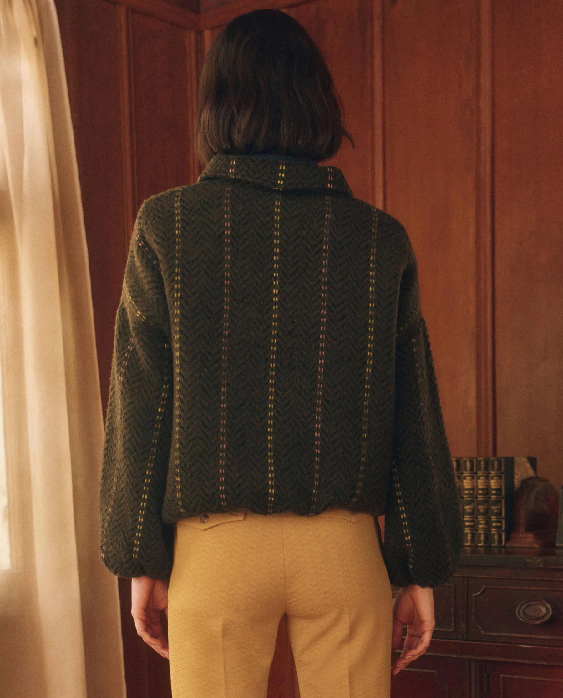 The Outlander Pullover. -- Moss Creek Chevron Stripe sold by THE GREAT. product image thumbnail 2