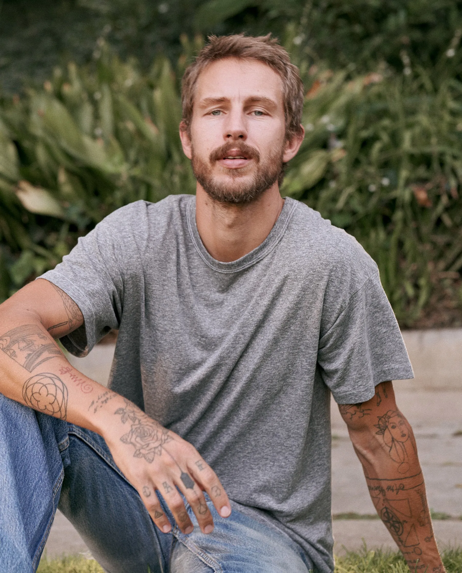 The Men's Boxy Crew. -- HEATHER GREY sold by THE GREAT.