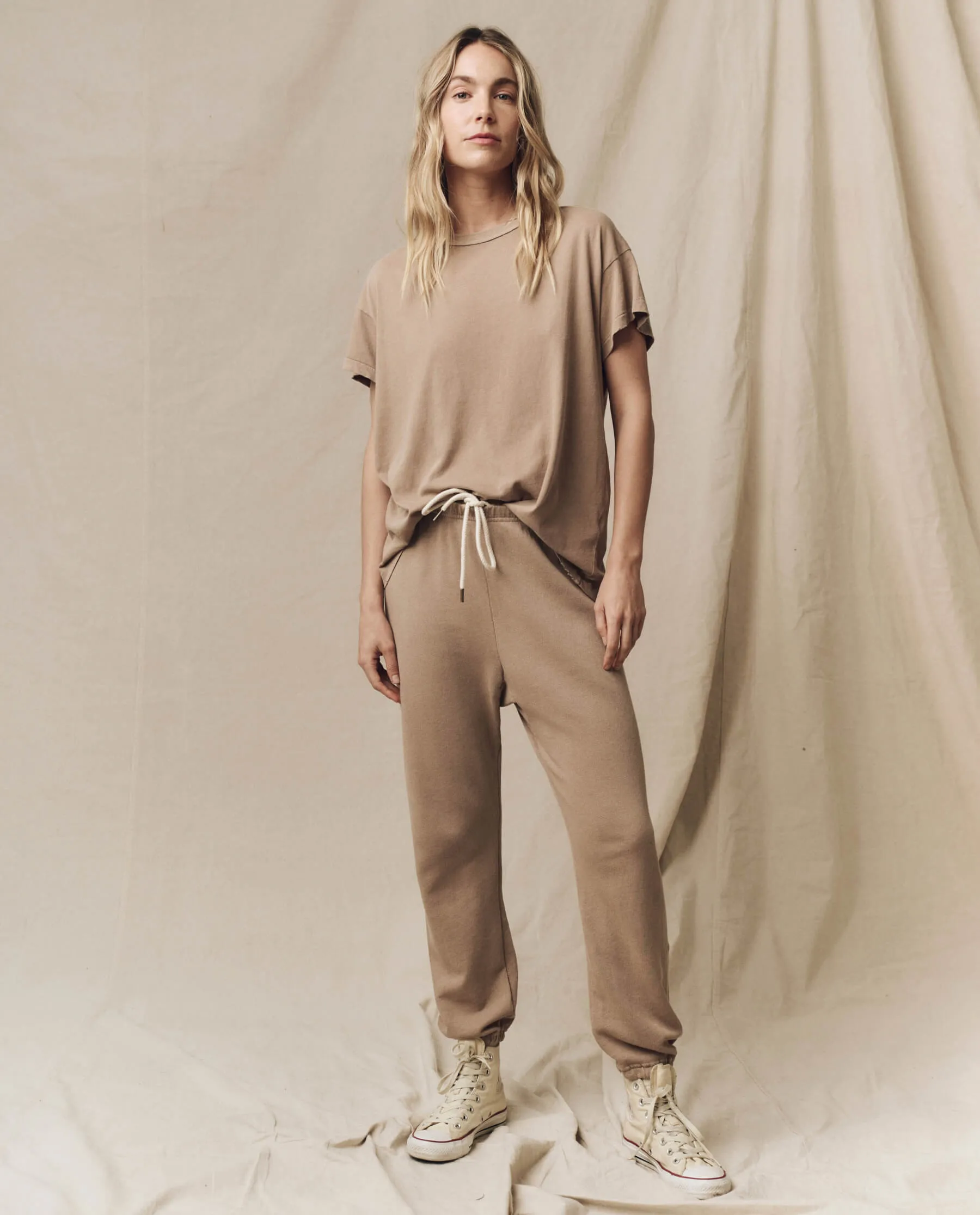 The Boxy Crew. Solid -- Khaki sold by THE GREAT. product image thumbnail 4