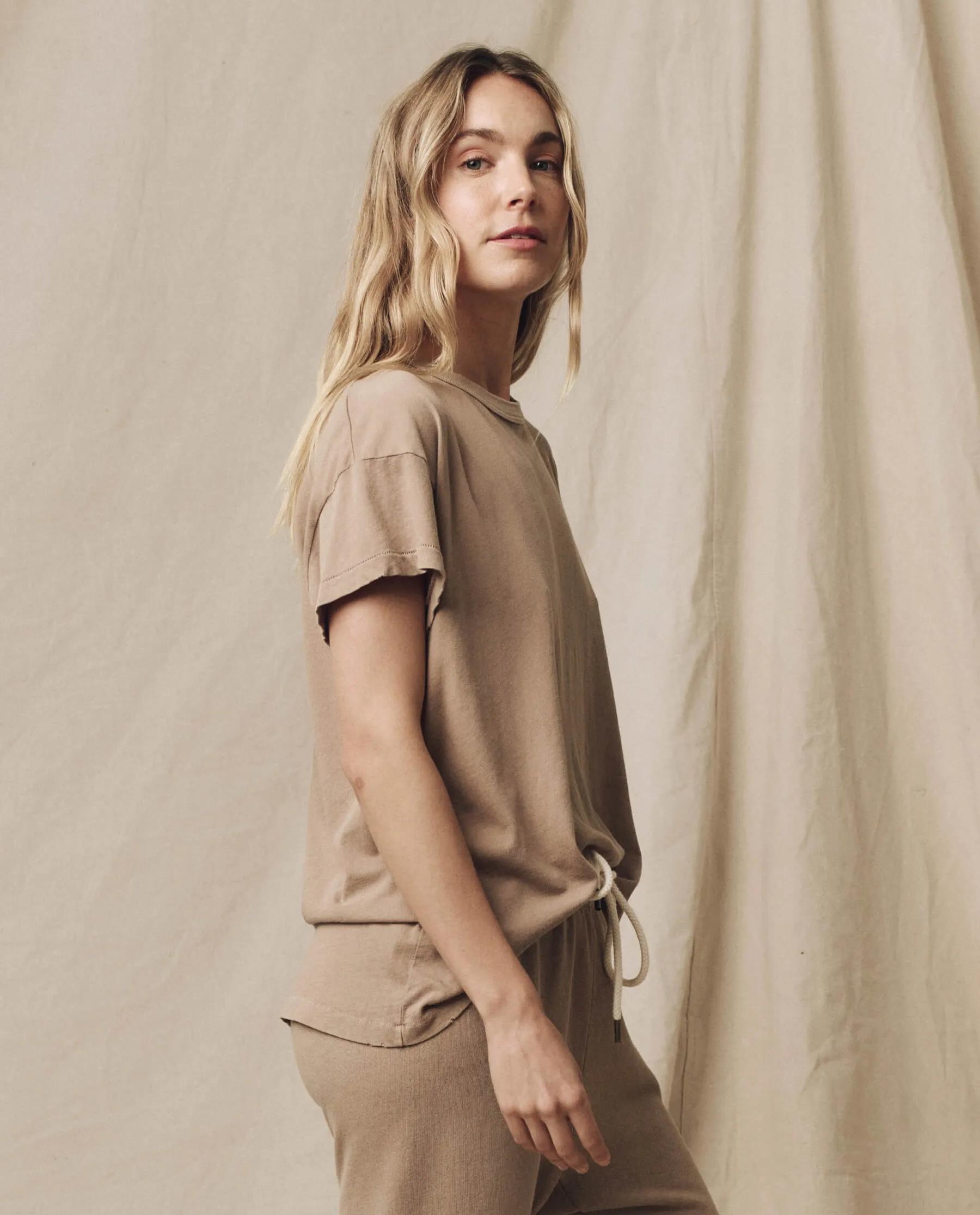 The Boxy Crew. Solid -- Khaki sold by THE GREAT. product image thumbnail 2