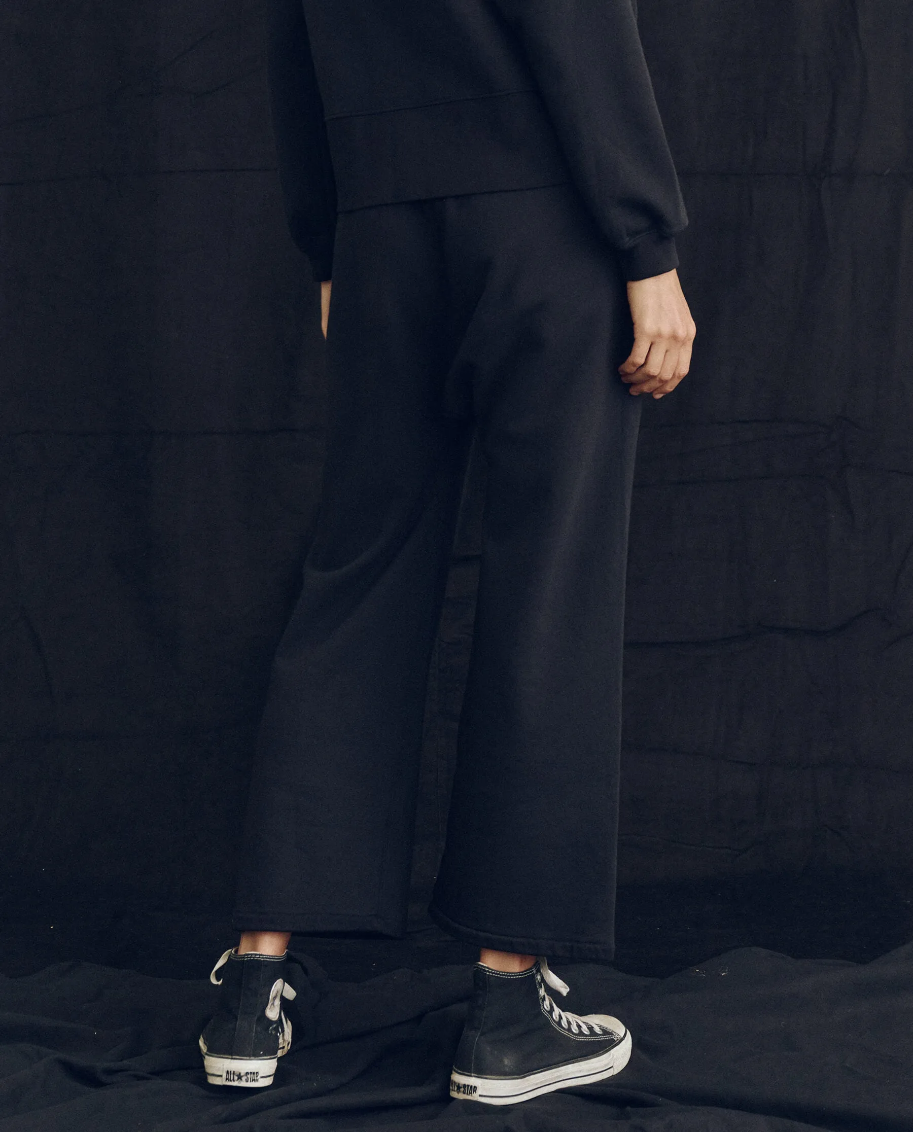 The Relay Sweatpant. Solid -- Almost Black sold by THE GREAT. product image thumbnail 2