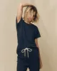 The Slim Tee. Solid -- True Navy sold by THE GREAT.