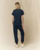 The Slim Tee. Solid -- True Navy sold by THE GREAT.