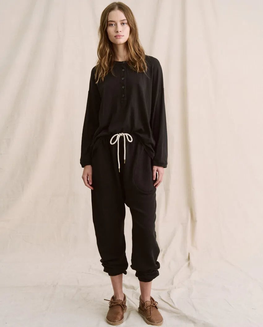 The Shrunken Henley. -- Almost Black sold by THE GREAT. product image thumbnail 3