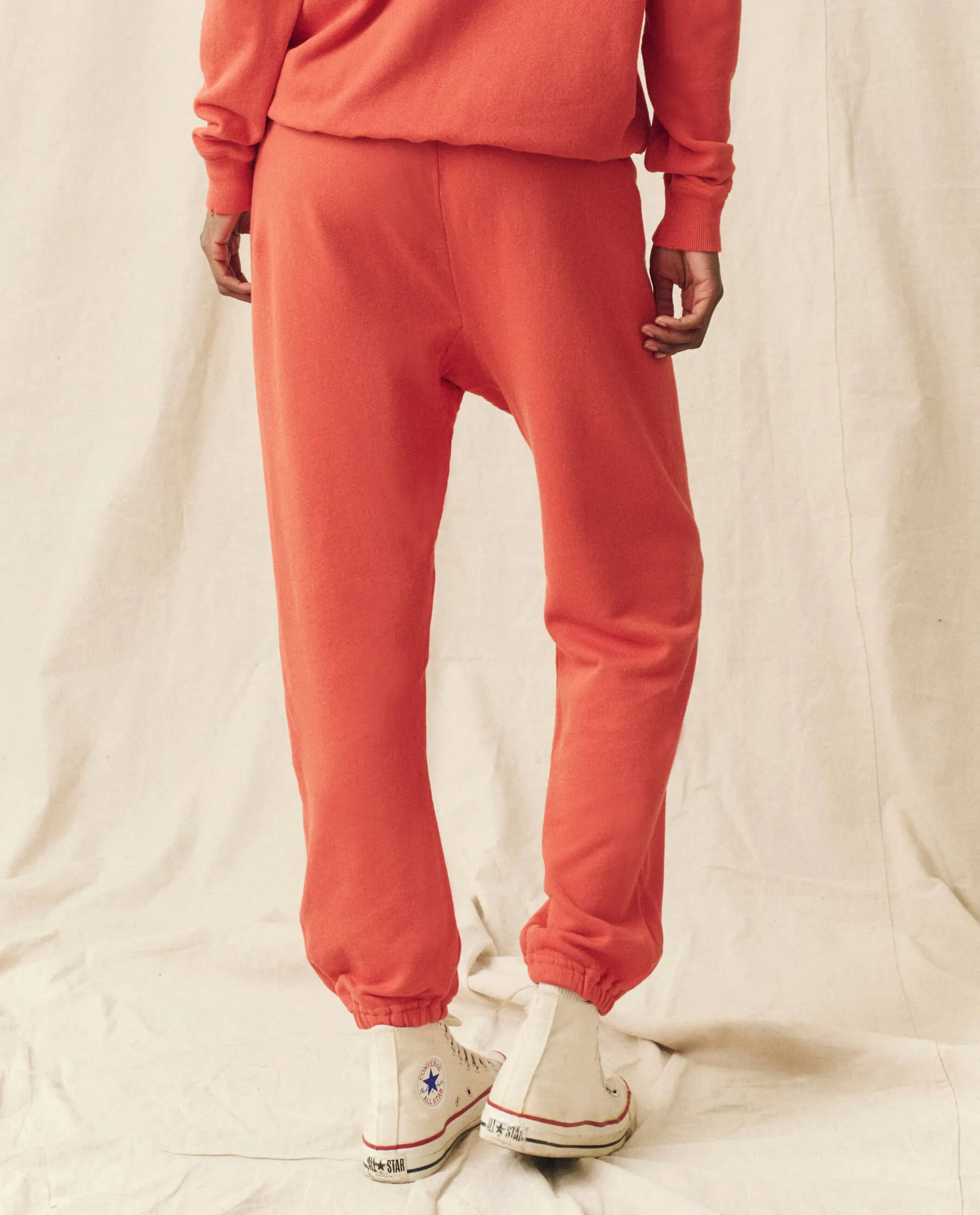 The Stadium Sweatpant. Solid -- Heirloom Tomato sold by THE GREAT. product image thumbnail 2