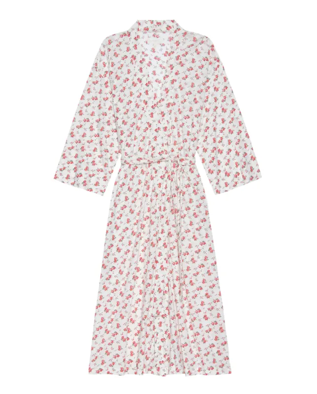 The Jersey Sleep Robe. -- Teatime Rose Print sold by THE GREAT.