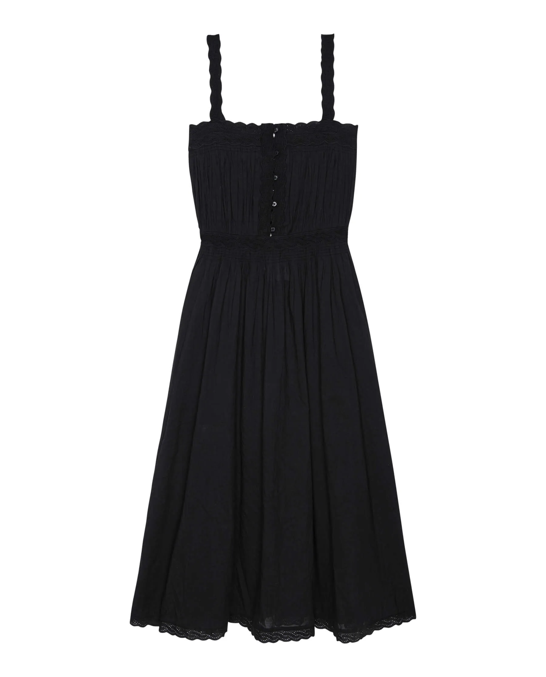The Cachet Dress. -- Black sold by THE GREAT.