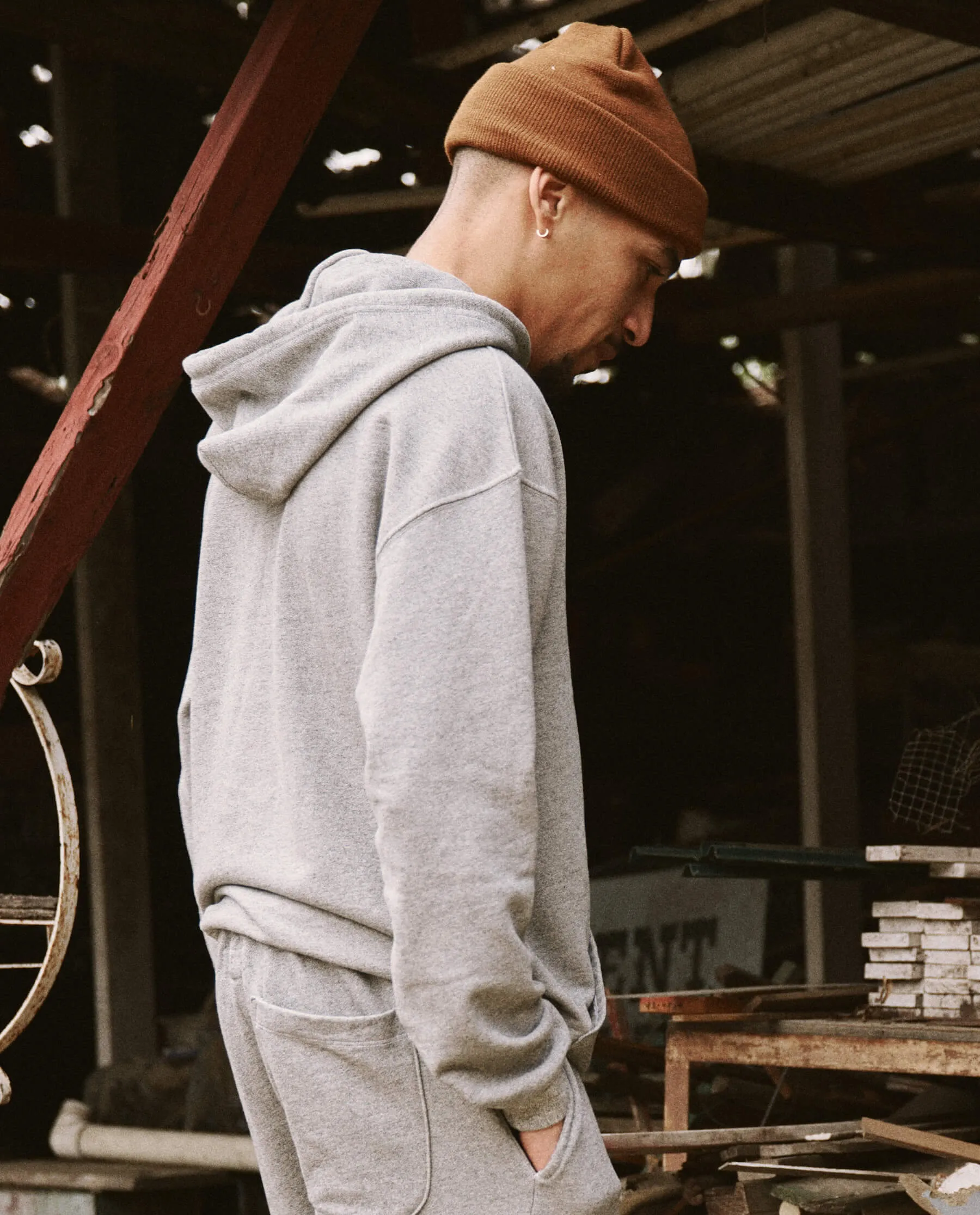 The Men's Gym Drawstring Hoodie. -- Varsity Grey sold by THE GREAT. product image thumbnail 3