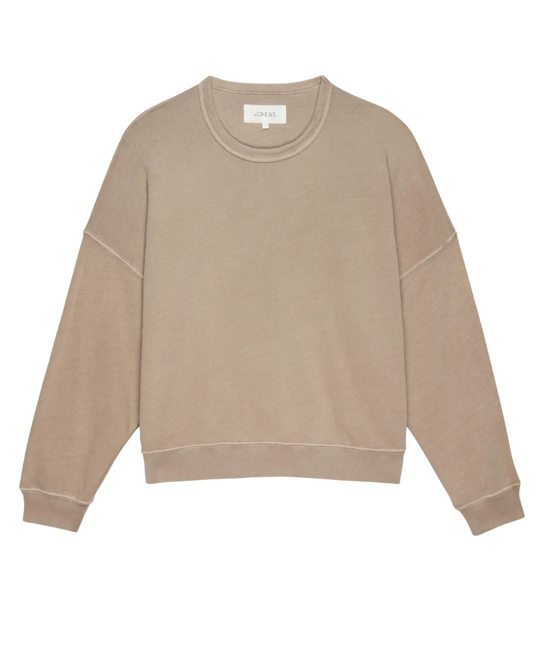 The Teammate Sweatshirt. Solid -- Khaki sold by THE GREAT. product image thumbnail 5