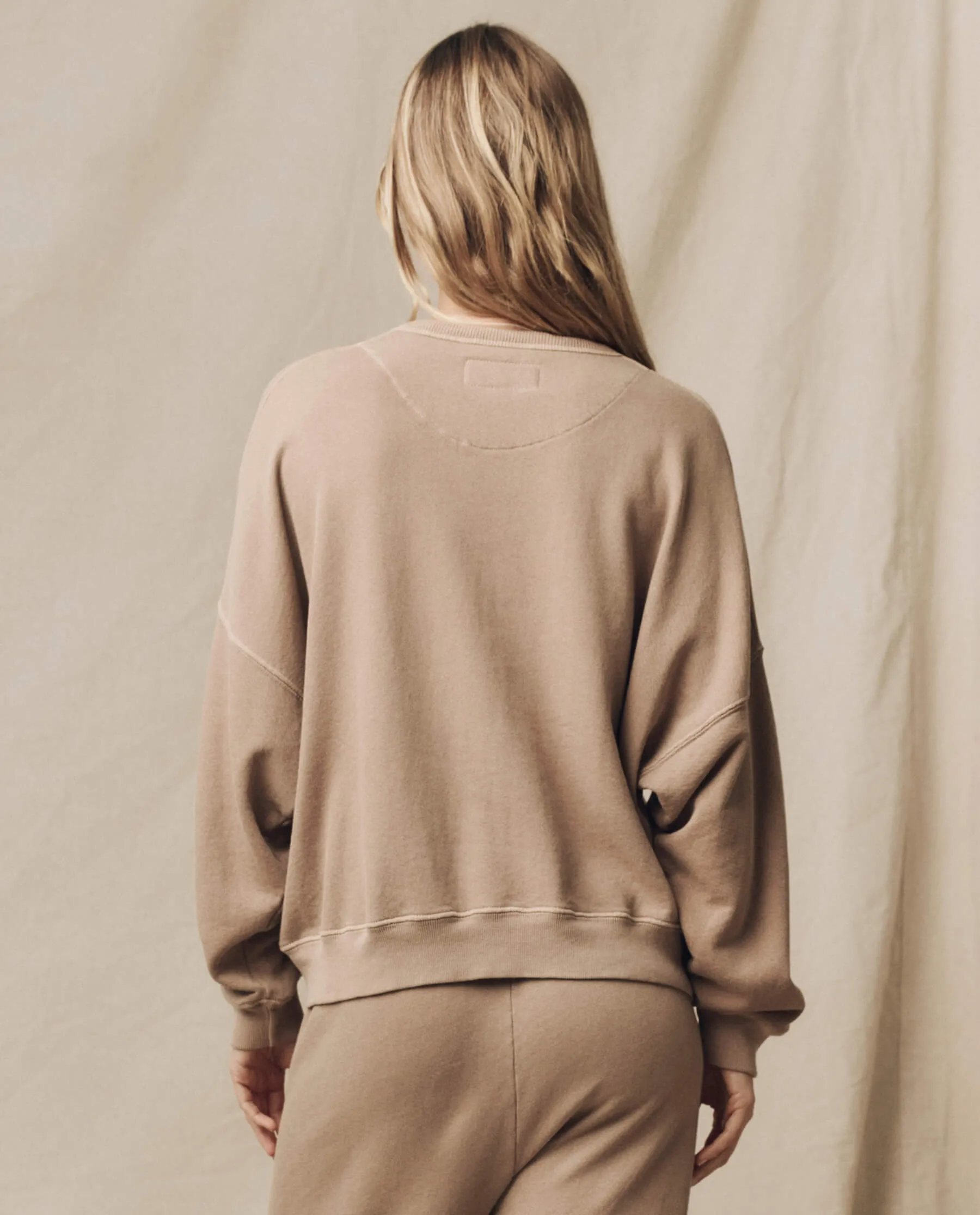 The Teammate Sweatshirt. Solid -- Khaki sold by THE GREAT. product image thumbnail 2