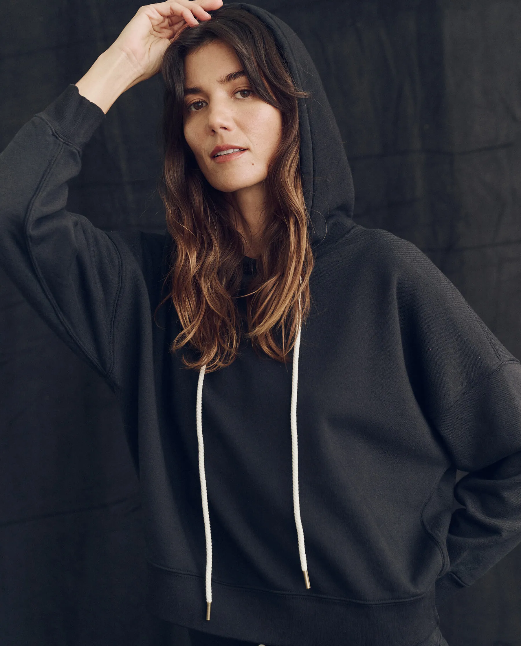 The Teammate Hoodie. Solid -- Almost Black sold by THE GREAT. product image thumbnail 3