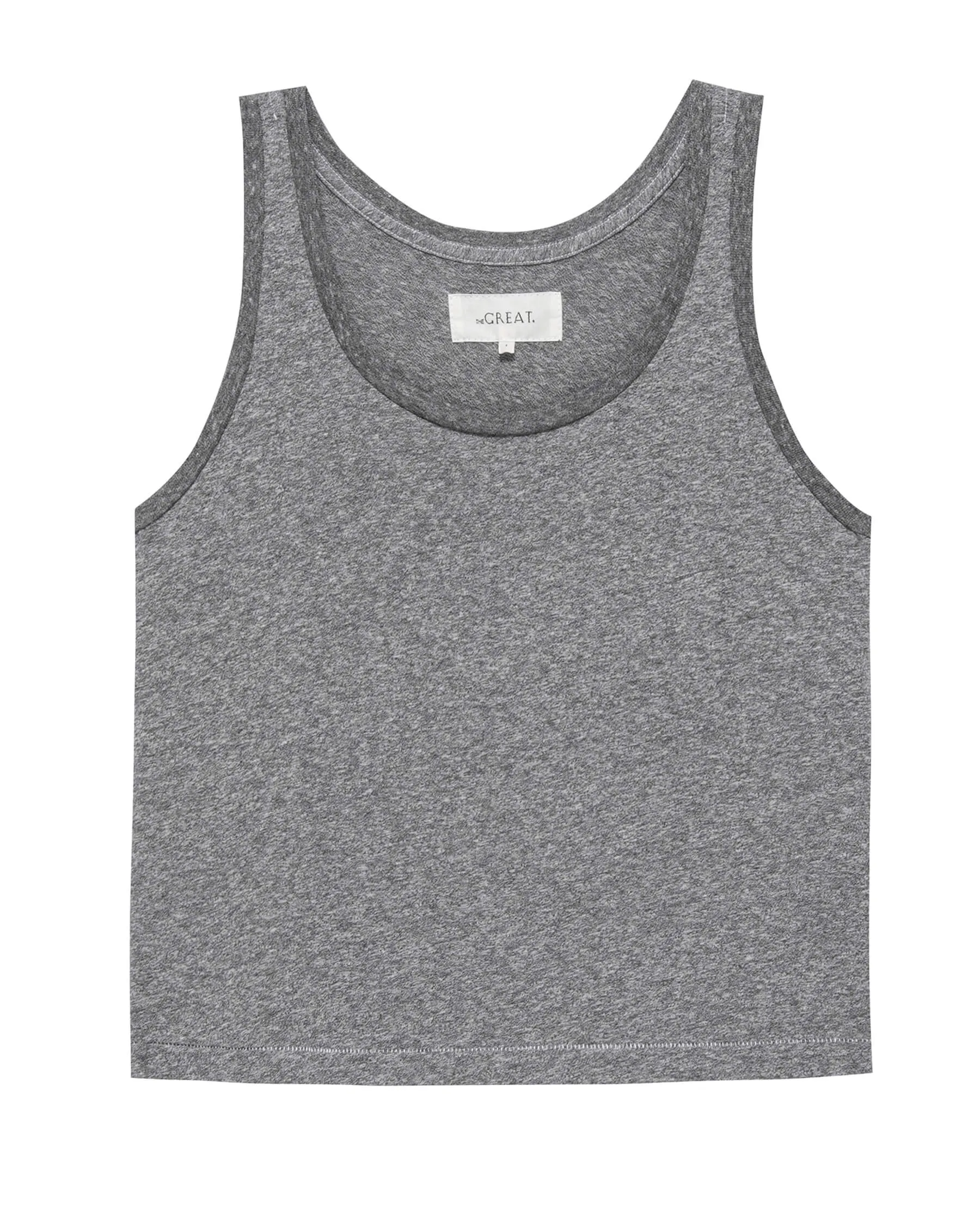 The Sport Tank. -- Heather Grey sold by THE GREAT.
