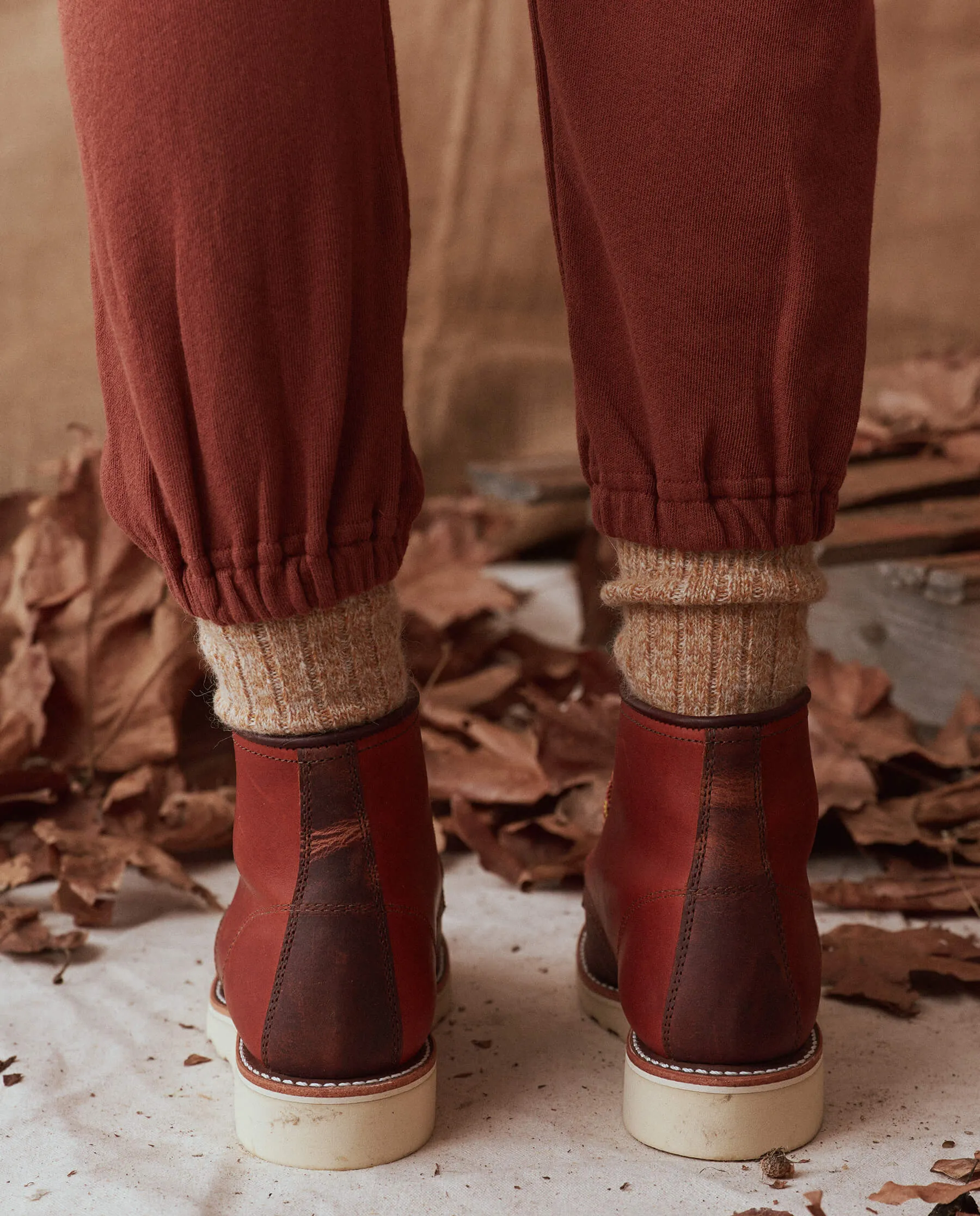 The Red Wing Heritage Boot. -- Heritage Brown Colorblock sold by THE GREAT. product image thumbnail 4