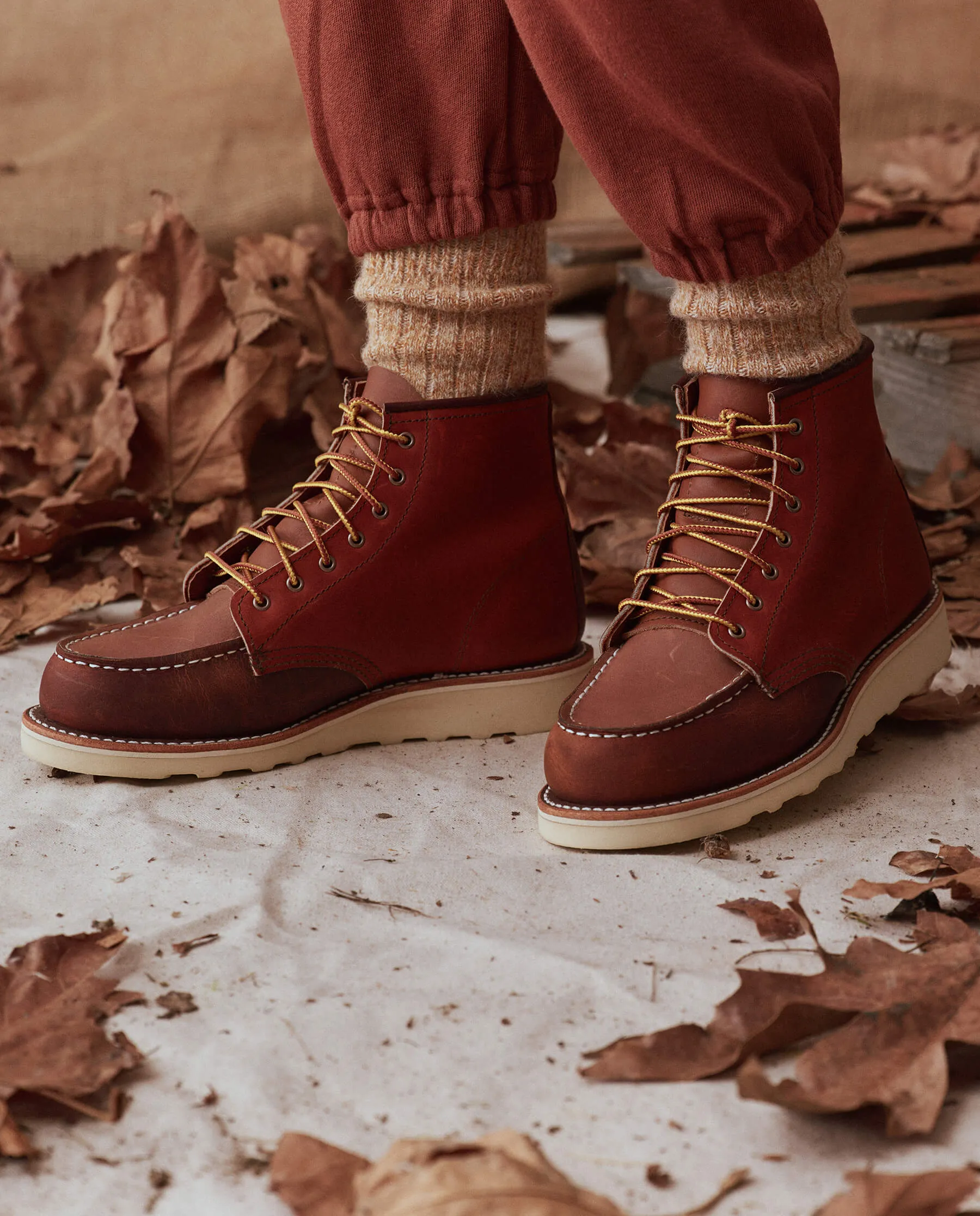 The Red Wing Heritage Boot. -- Heritage Brown Colorblock sold by THE GREAT. product image thumbnail 3