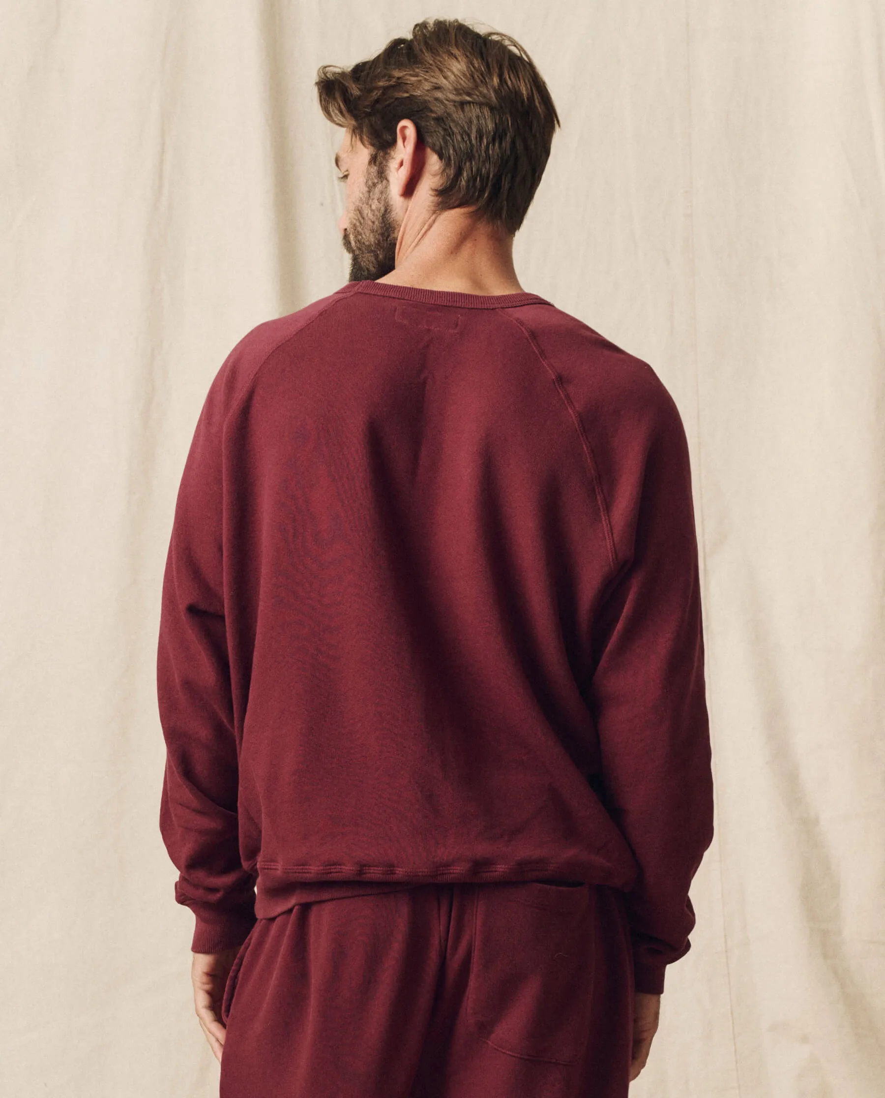 The Men's College Sweatshirt. Solid -- Mulled Wine sold by THE GREAT. product image thumbnail 4