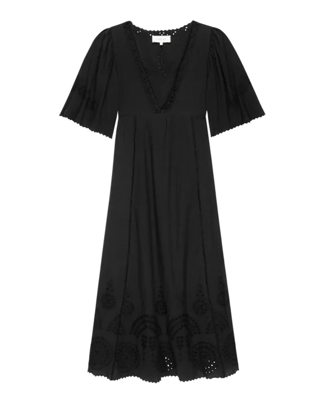 The Arbor Dress. -- Black made by THE GREAT.